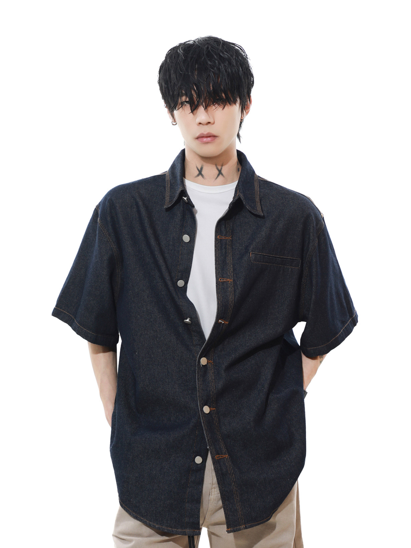 QS446B denim shirts