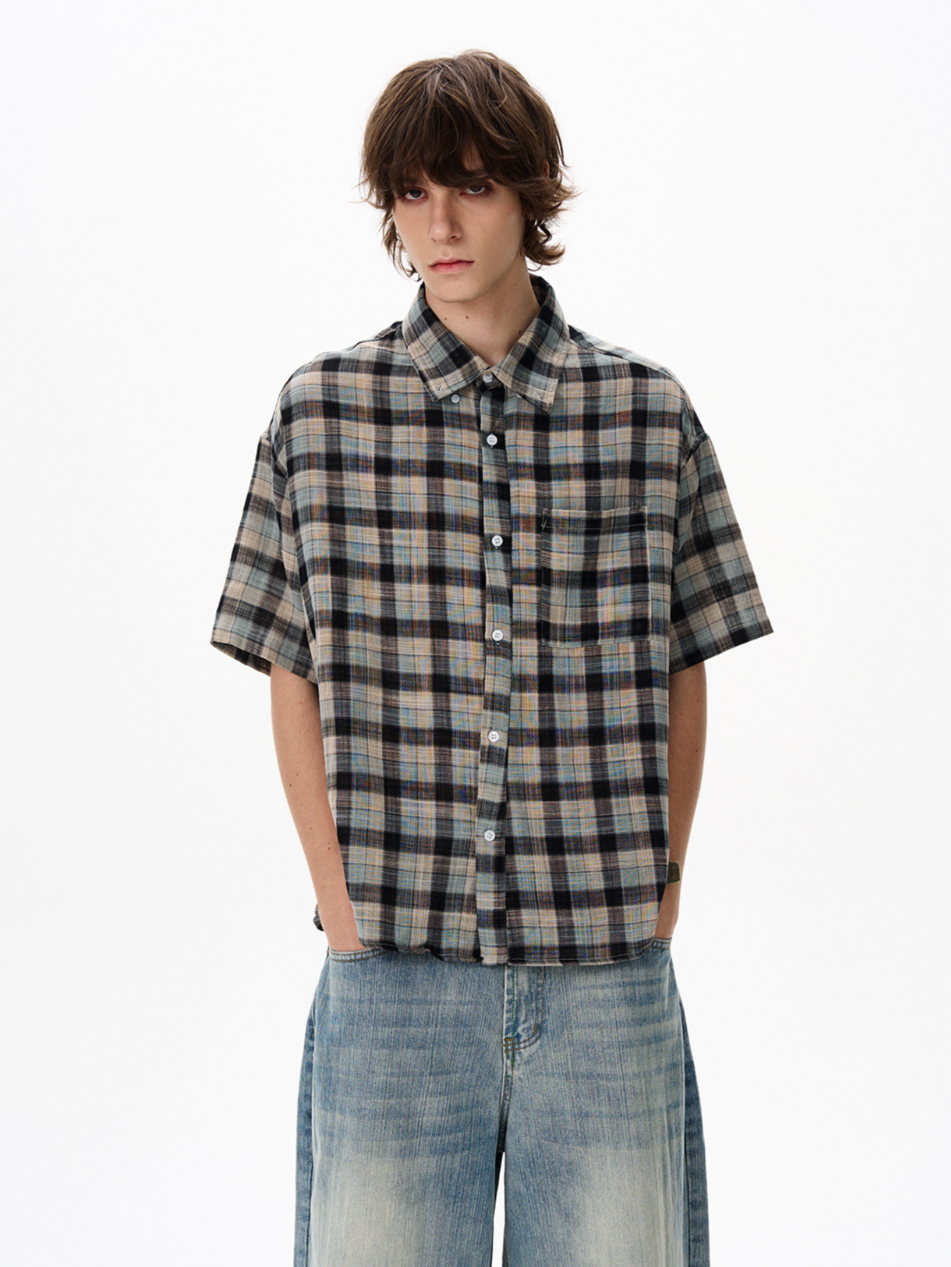 QS453B check shirts