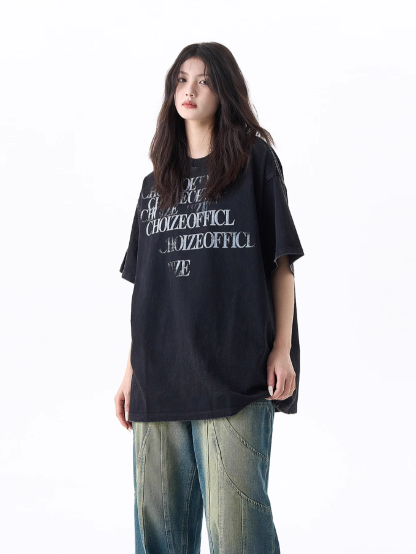 QS570A letter print tee