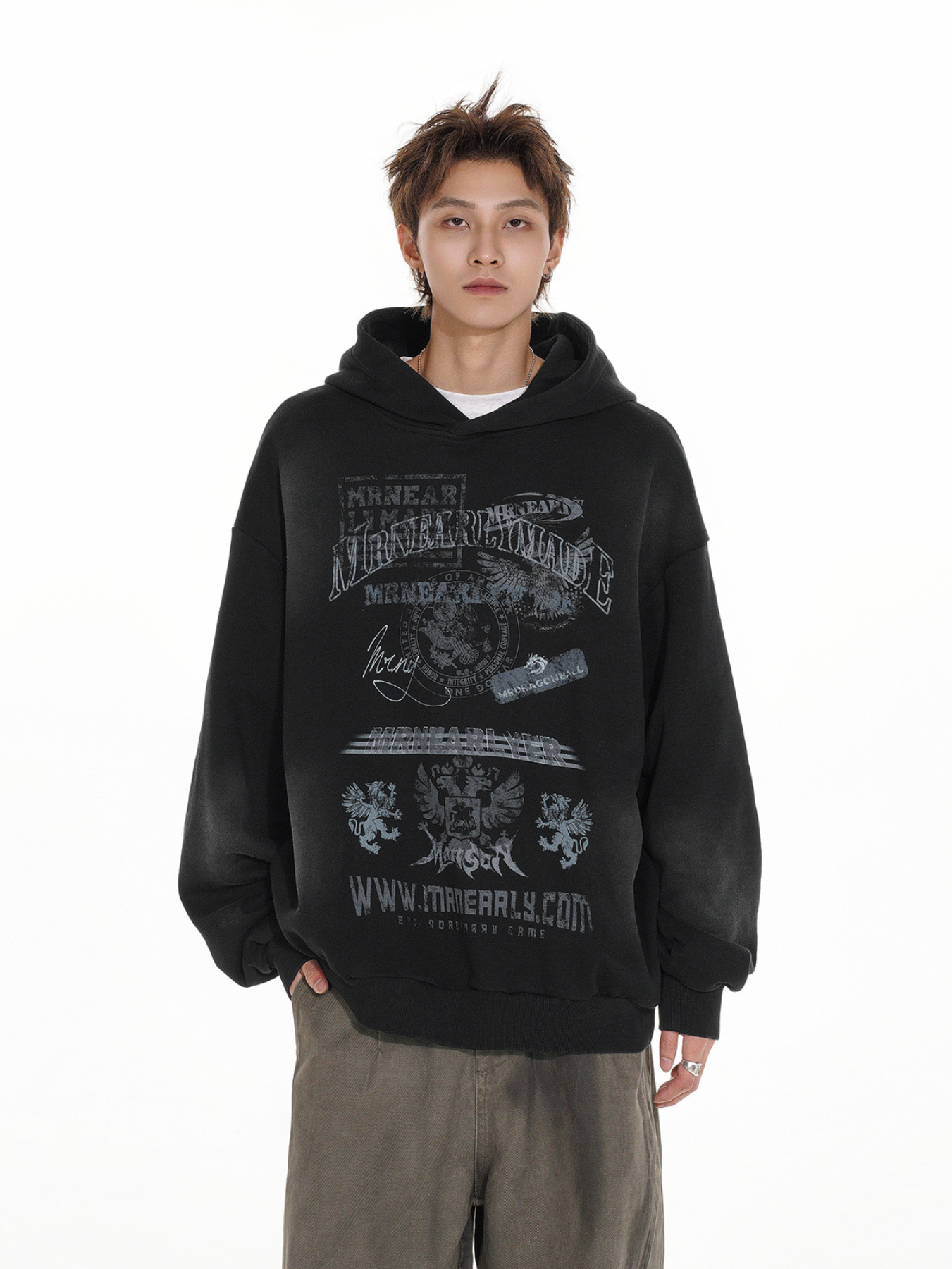 QS948A print hoodie