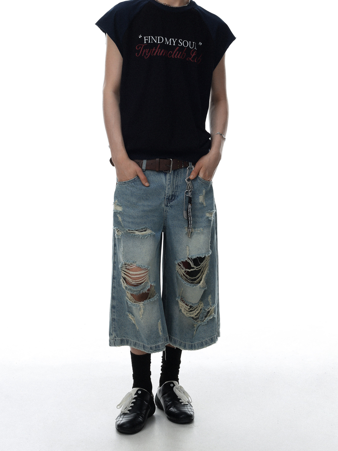 QS841B denim shorts