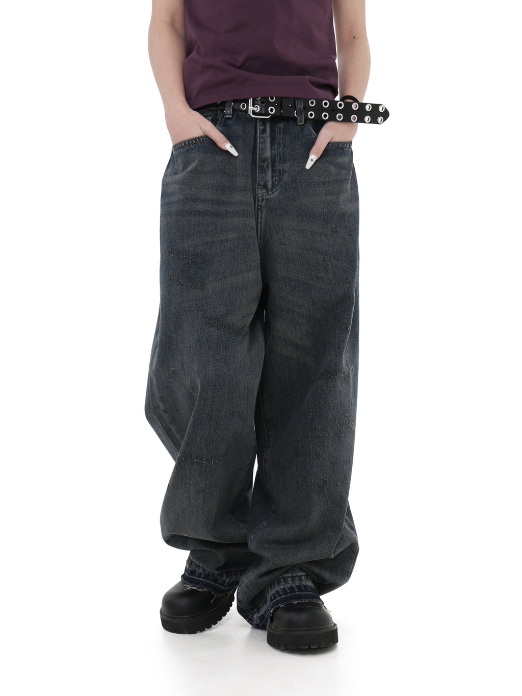 パンツ QS86(QS244B LOOSE DENIM) QS244B loose denim