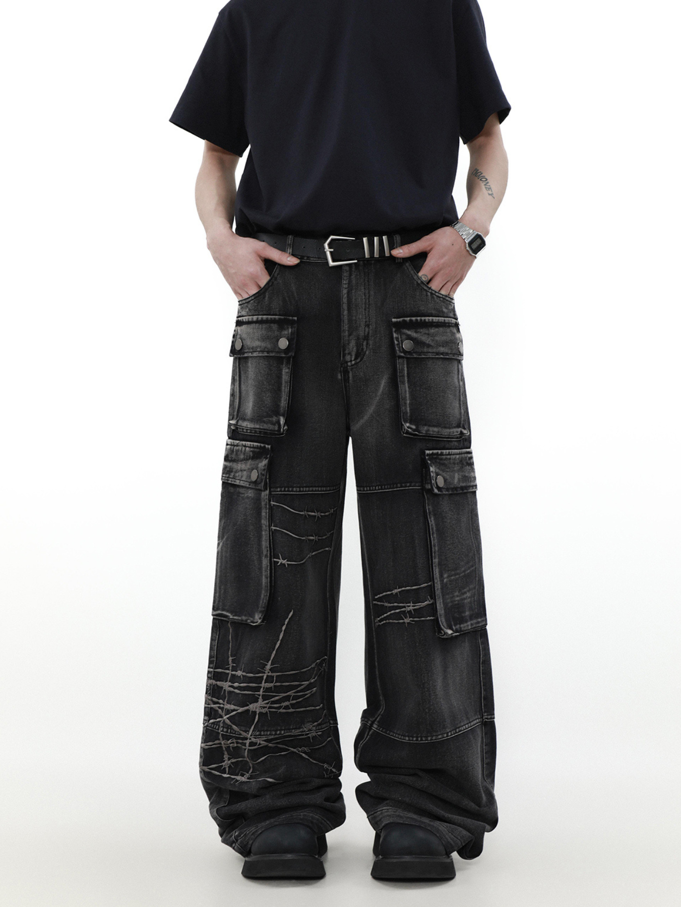 QS359A multi pocket pants