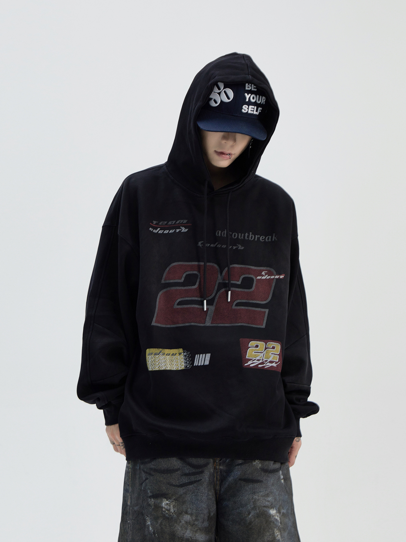 QS939A print hoodie