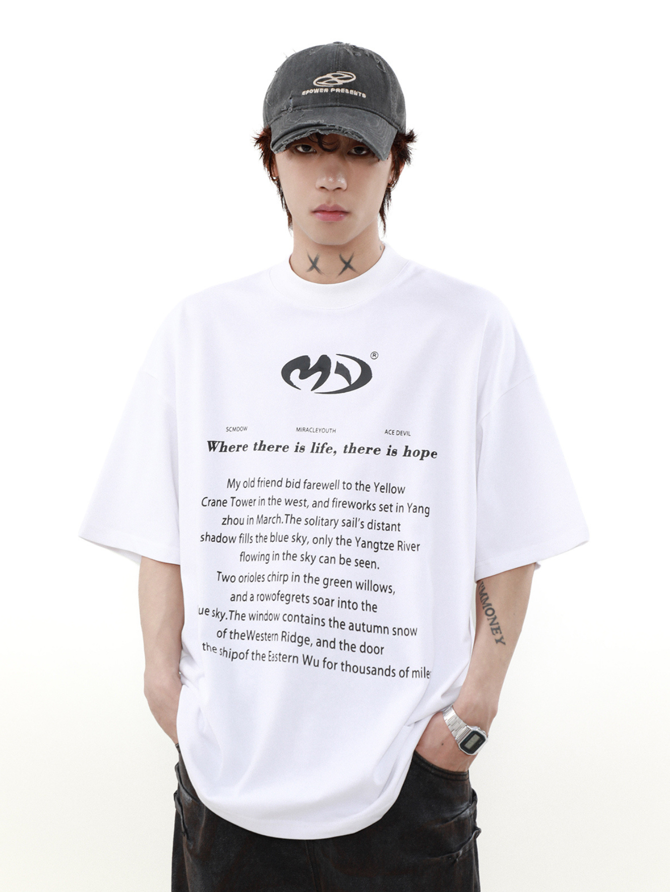 QS612A letter print tee