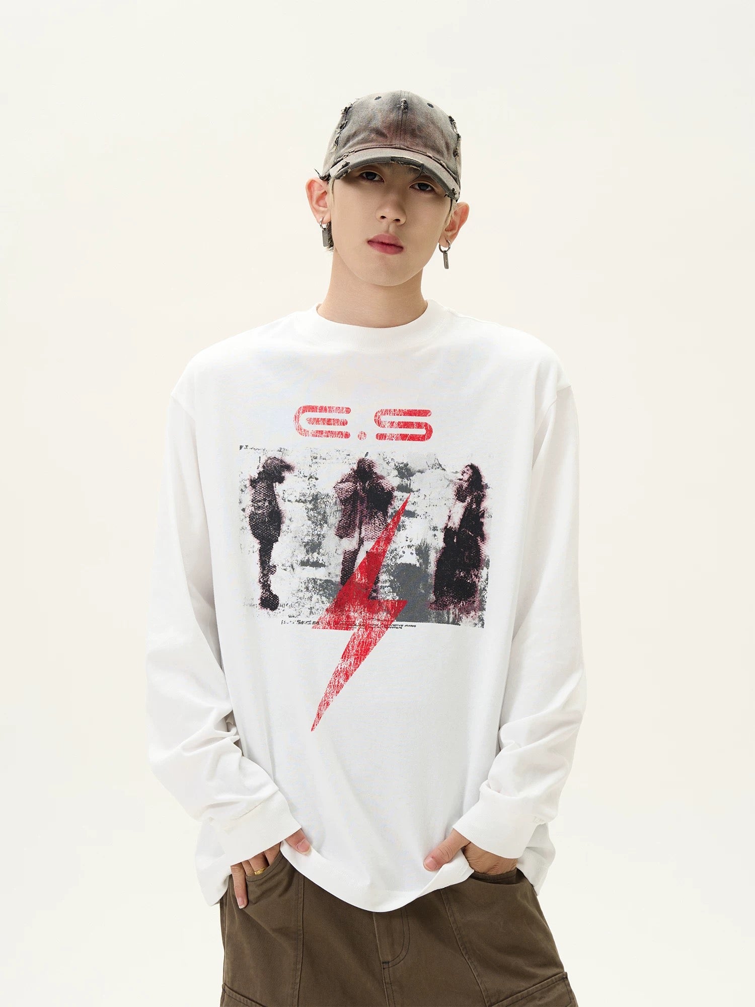 QS894A print L/S tee