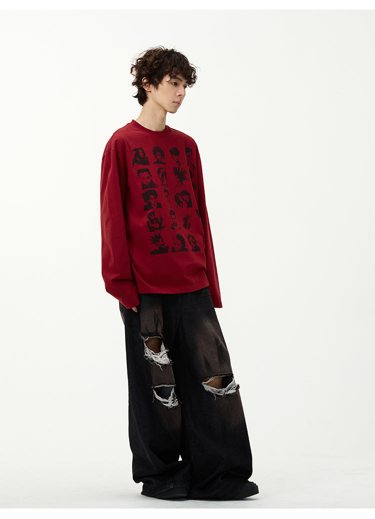 QS828A print L/S tee