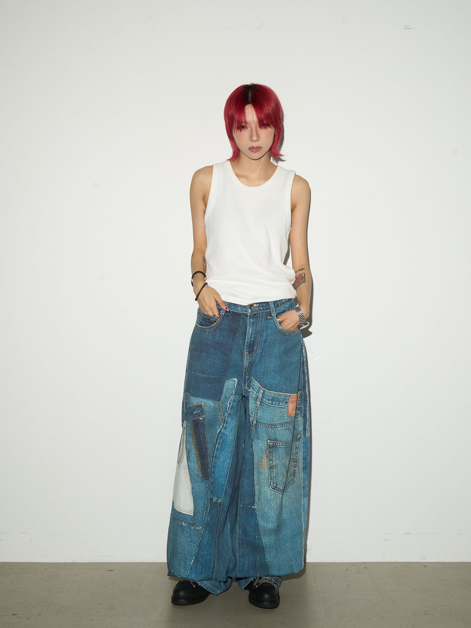 QS561B print denim