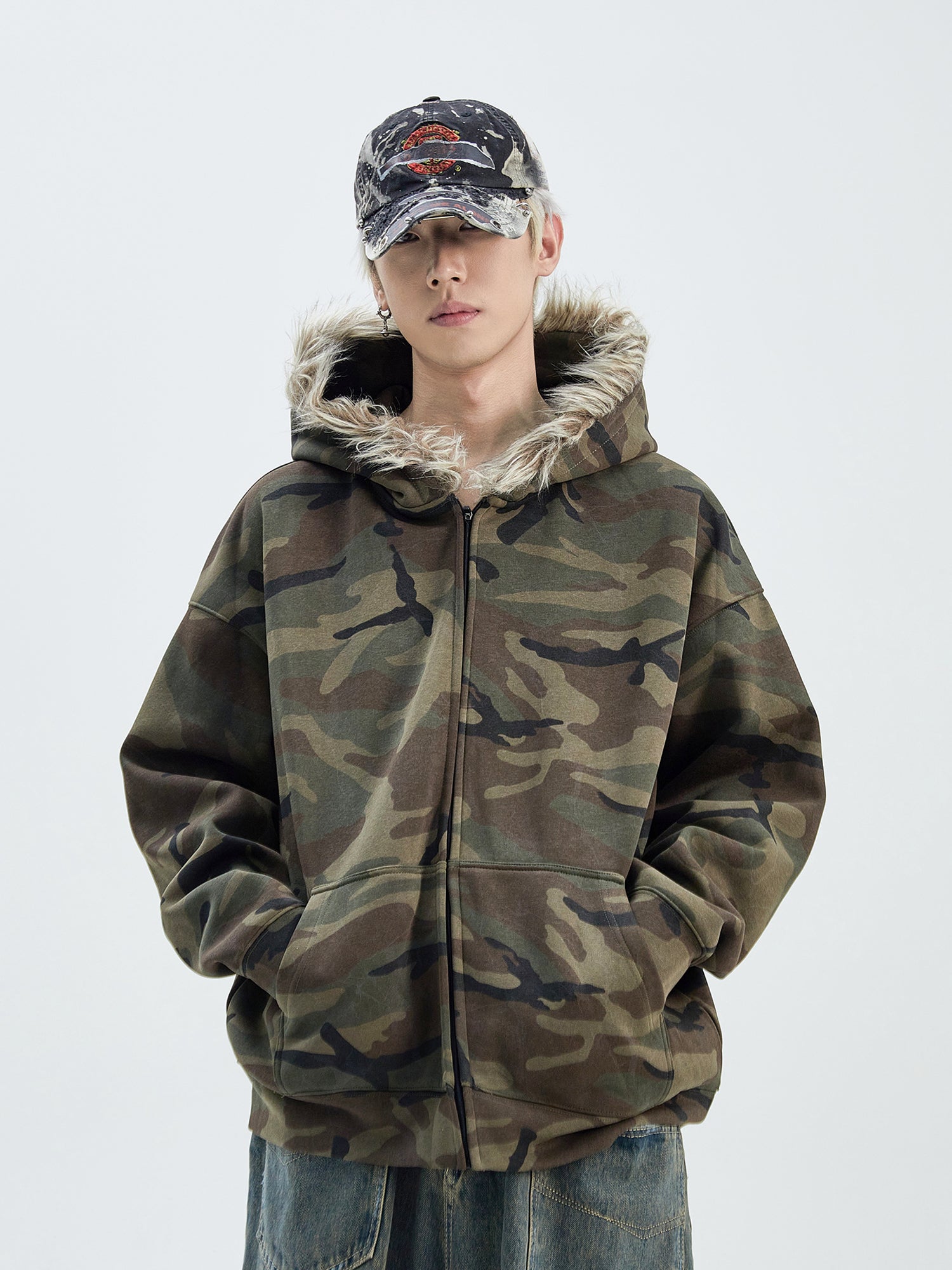 QS313B camouflage hoodie