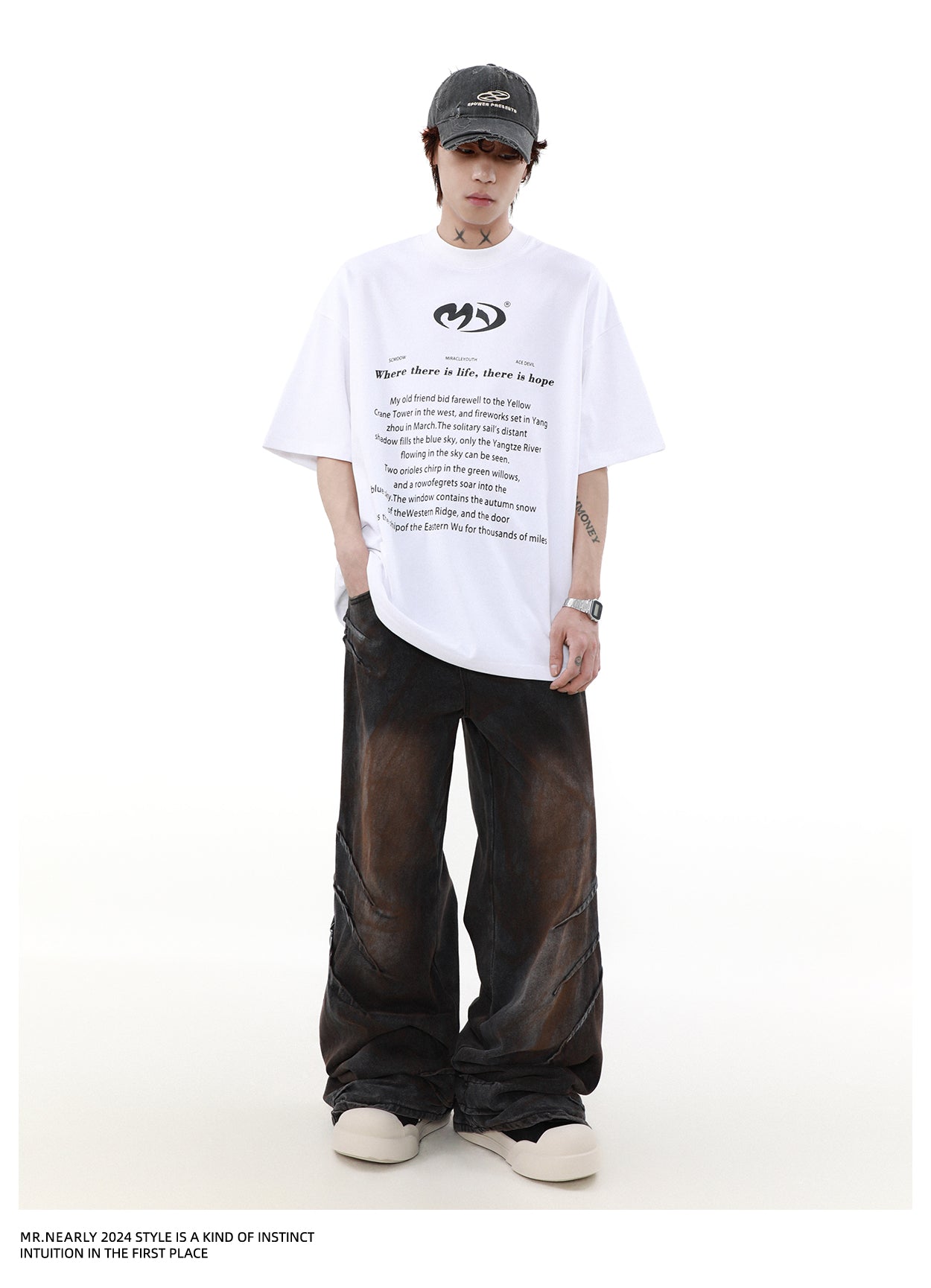 QS612A letter print tee