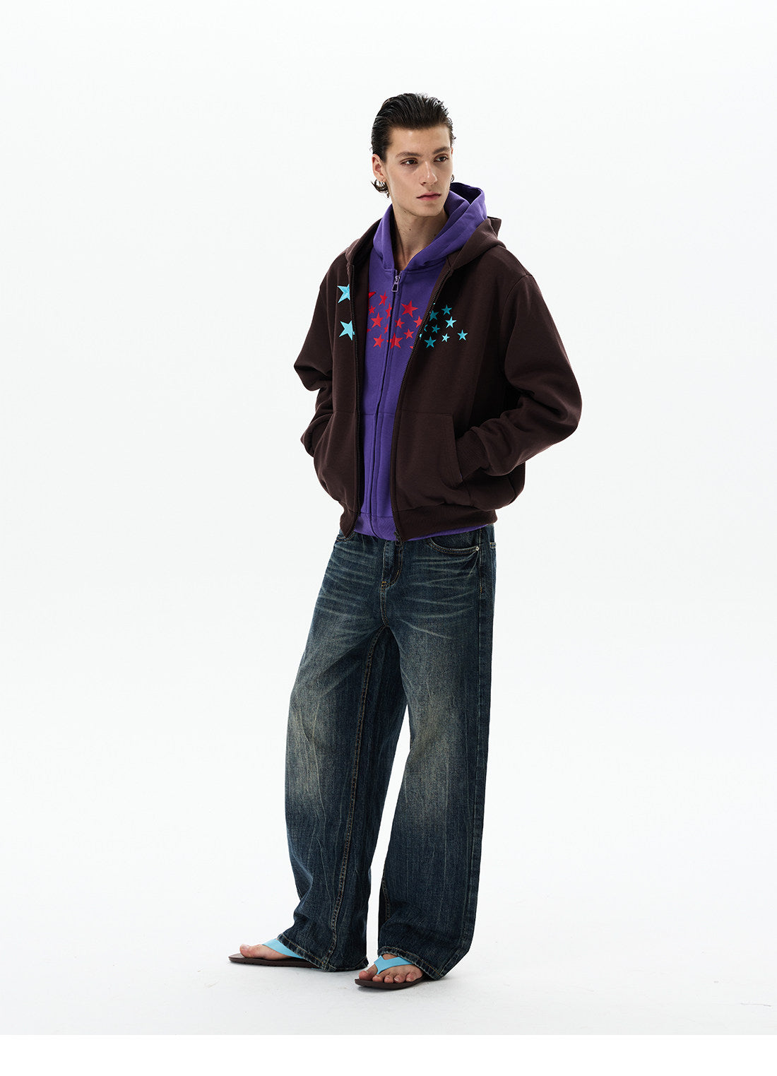 QS677B zip hoodie
