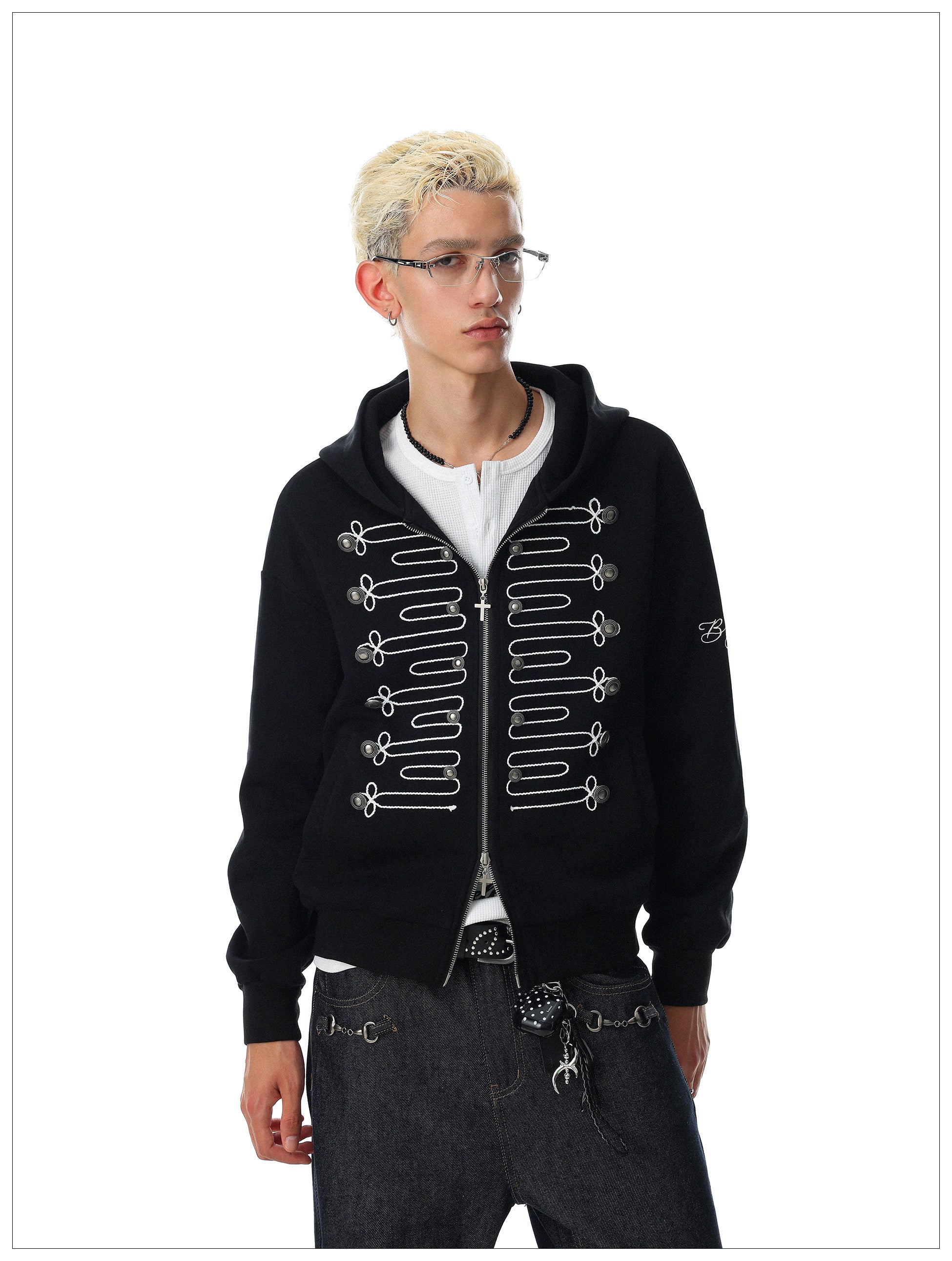 QS891B zip hoodie