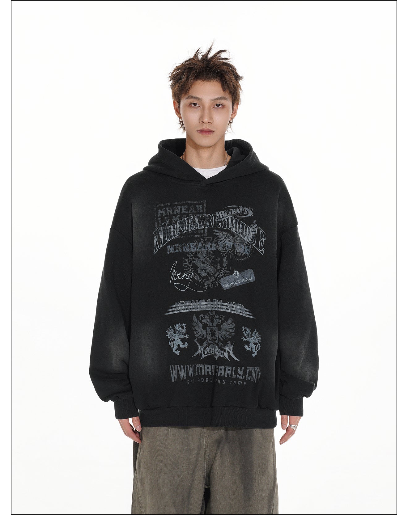 QS948A print hoodie