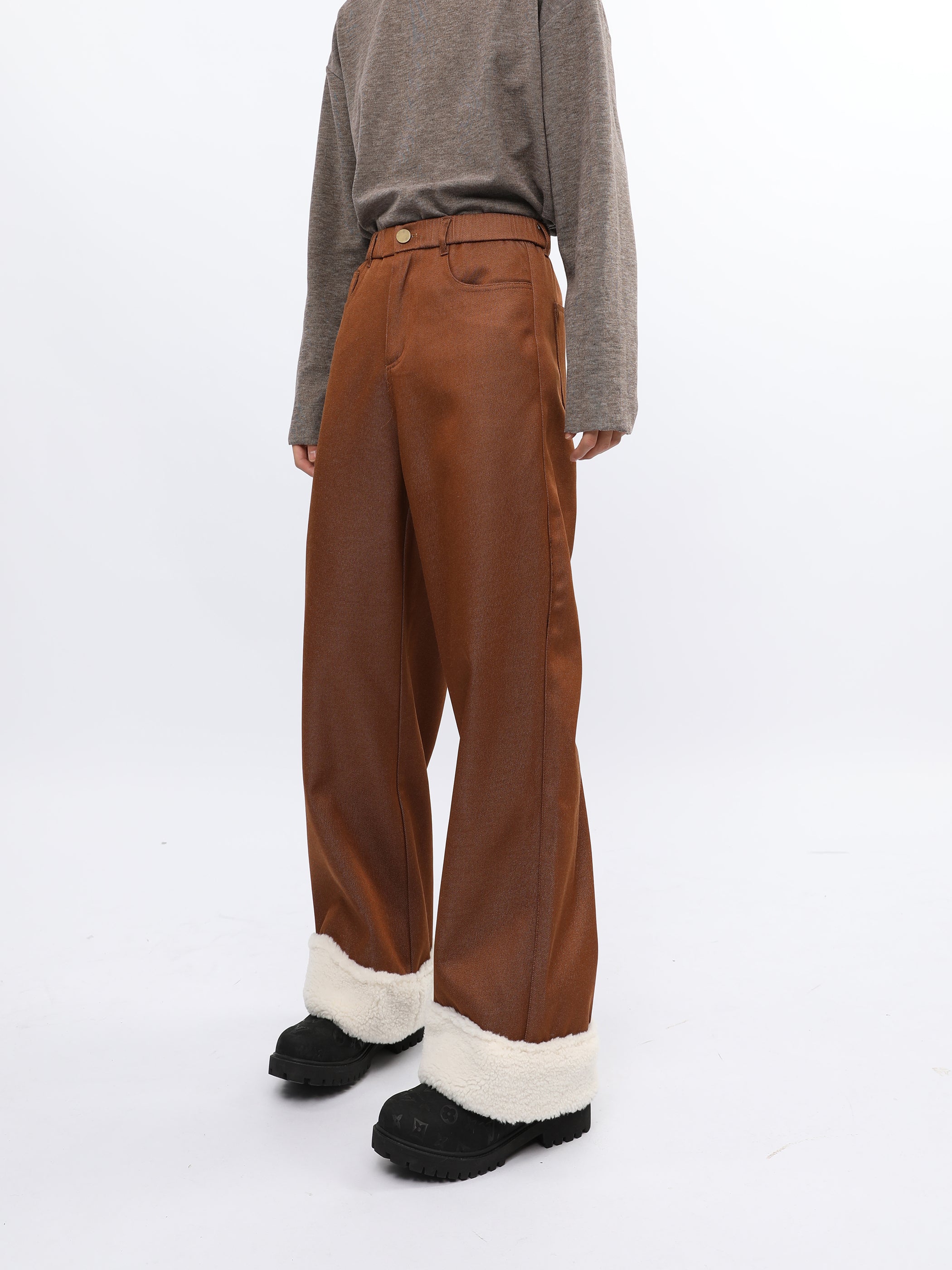 QS088B loose straight pants