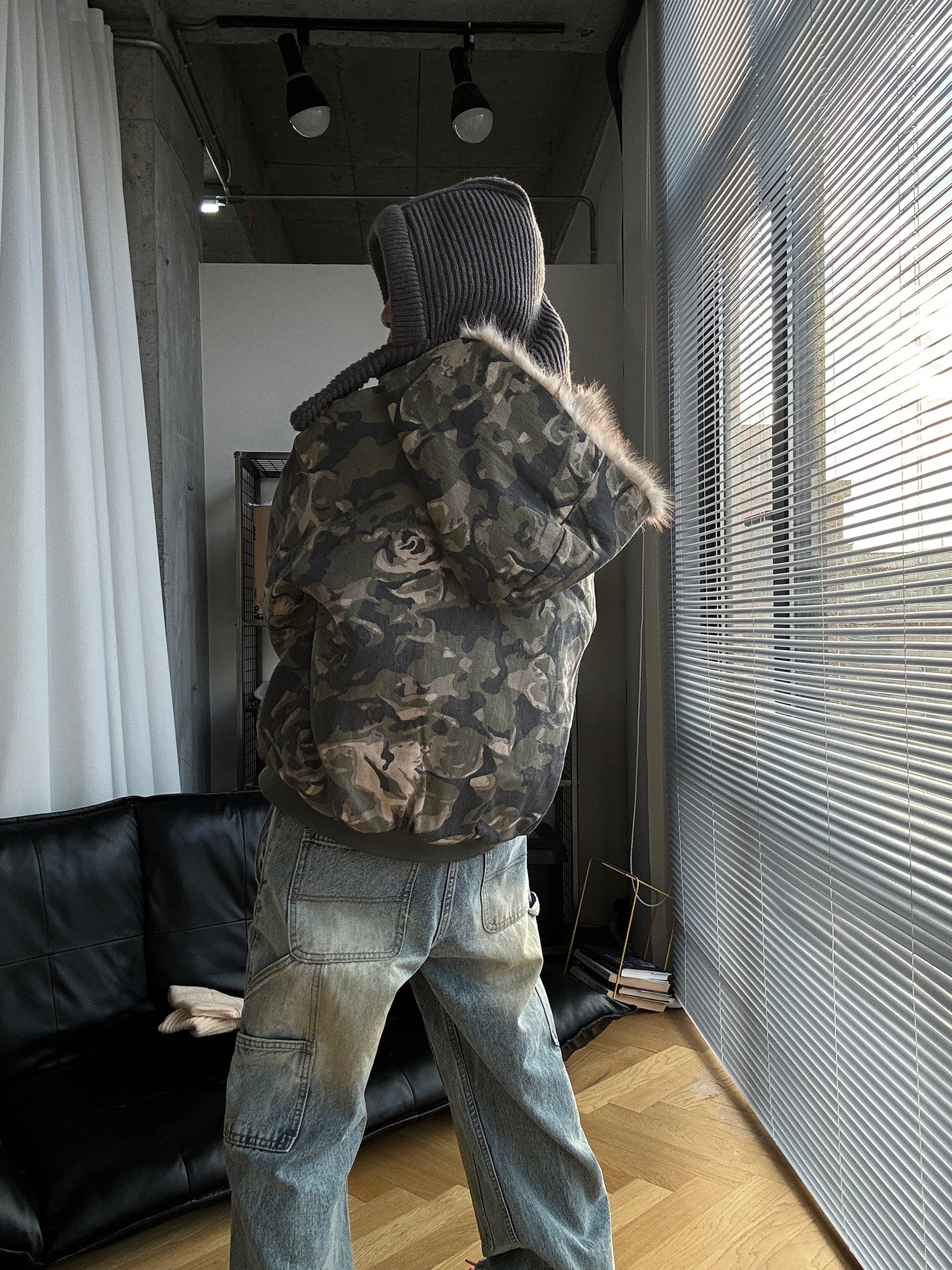 QS131B camouflage hoodie jacket