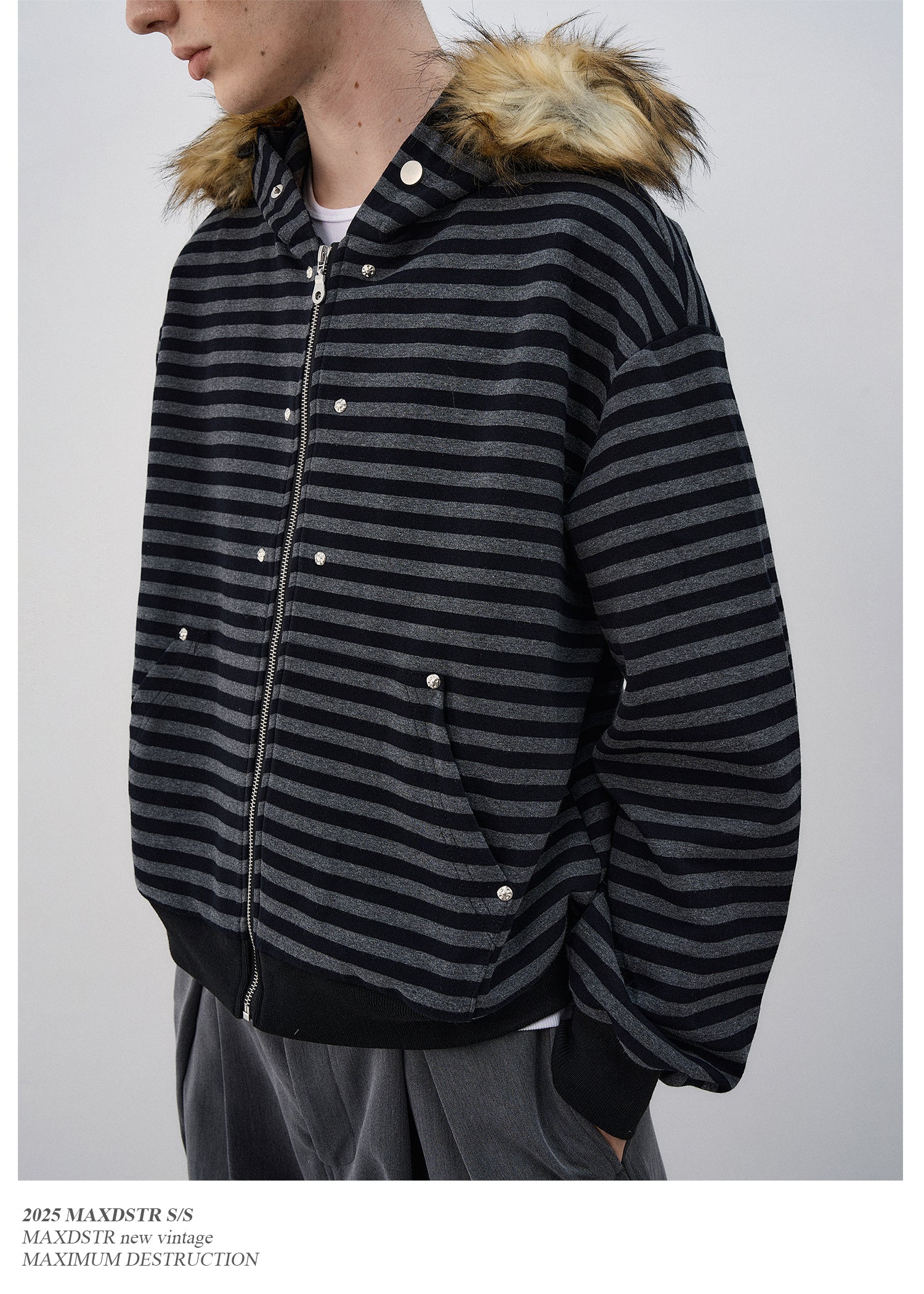 QS608B zip hoodie