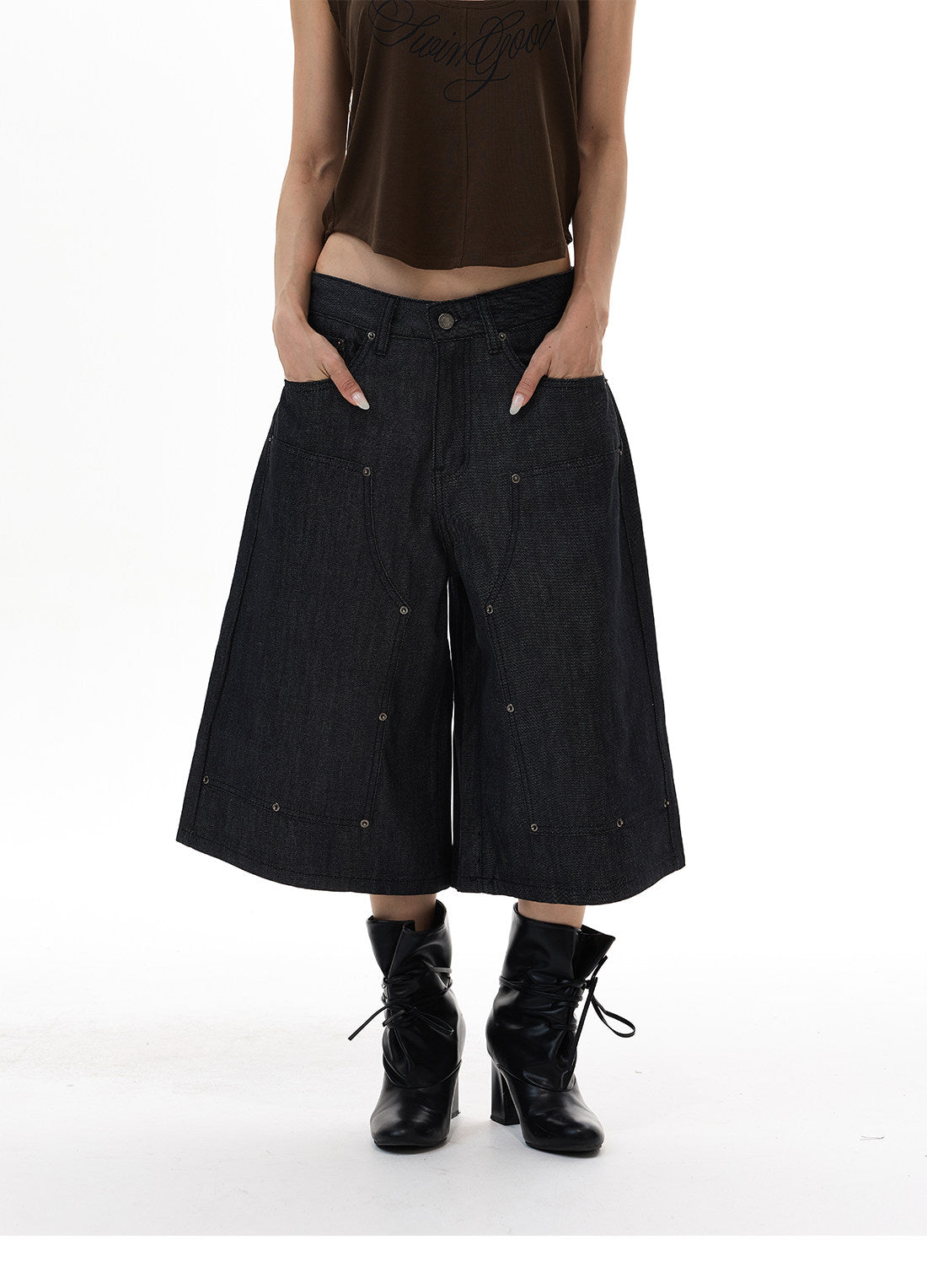QS823B denim shorts