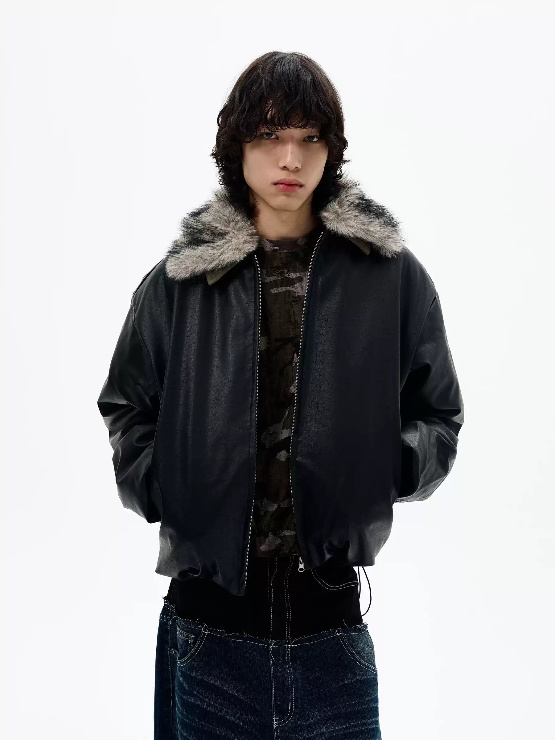 QS662B leather jacket