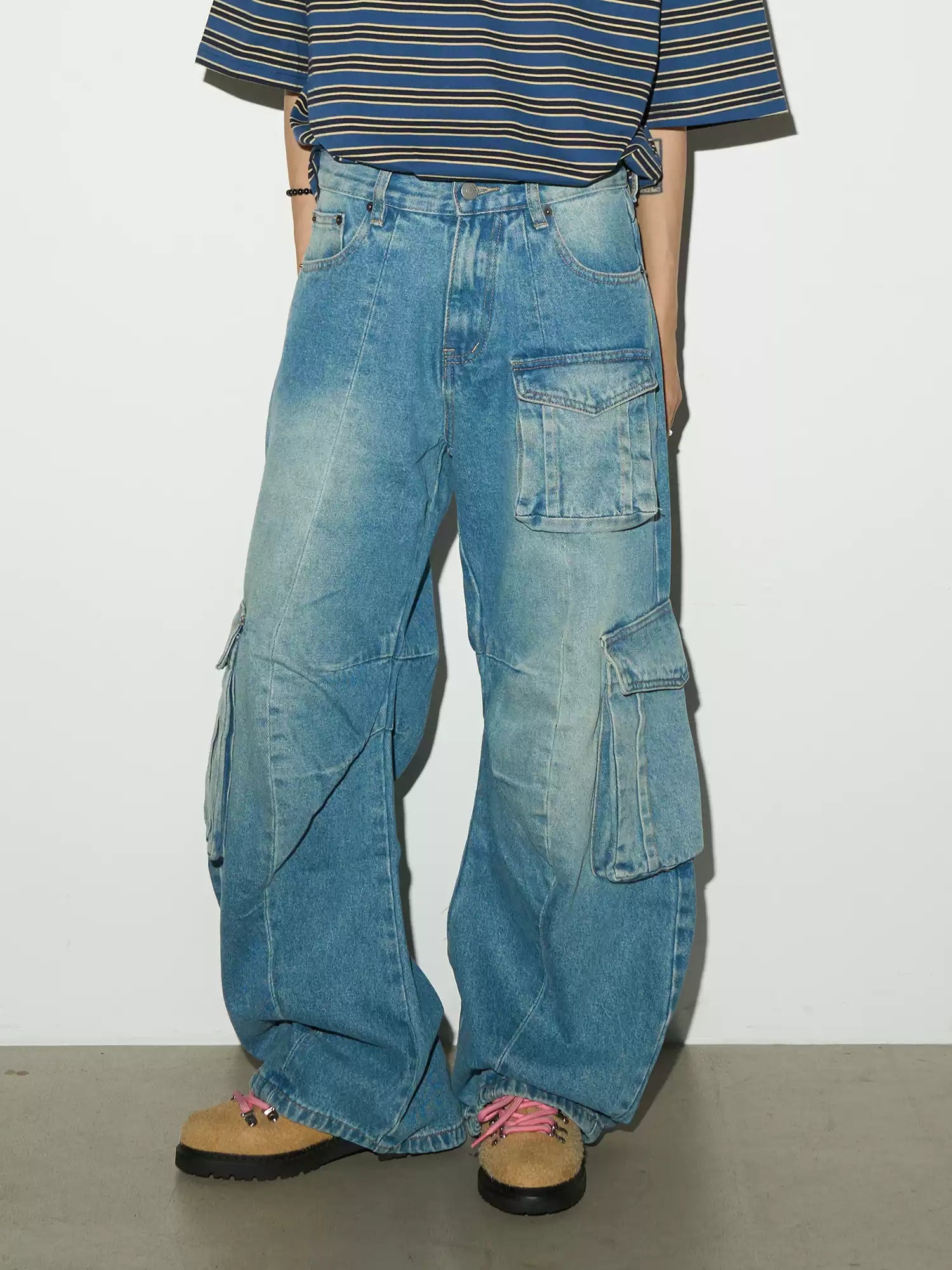 QS581B multi pocket denim