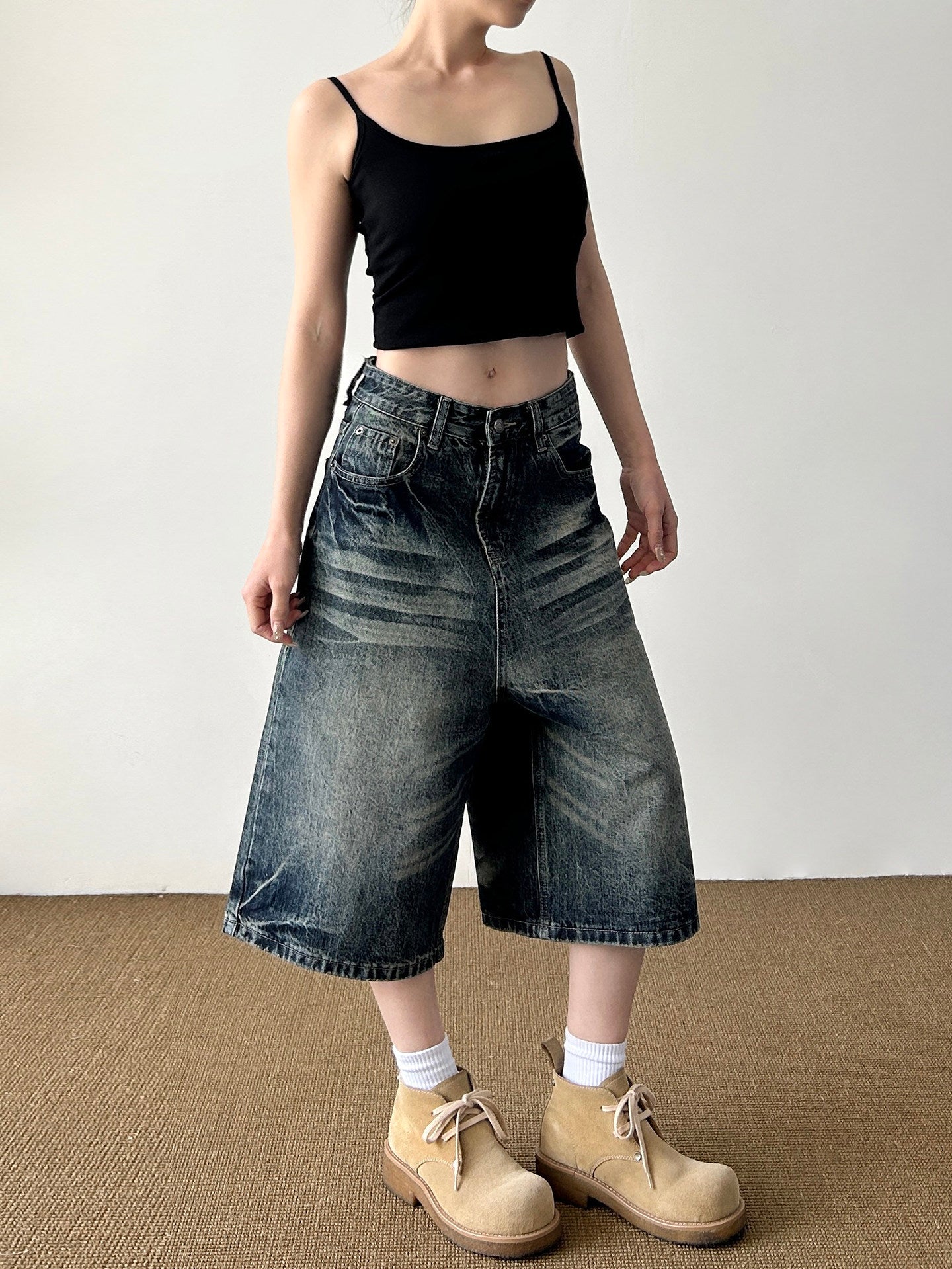 QS787B denim shorts