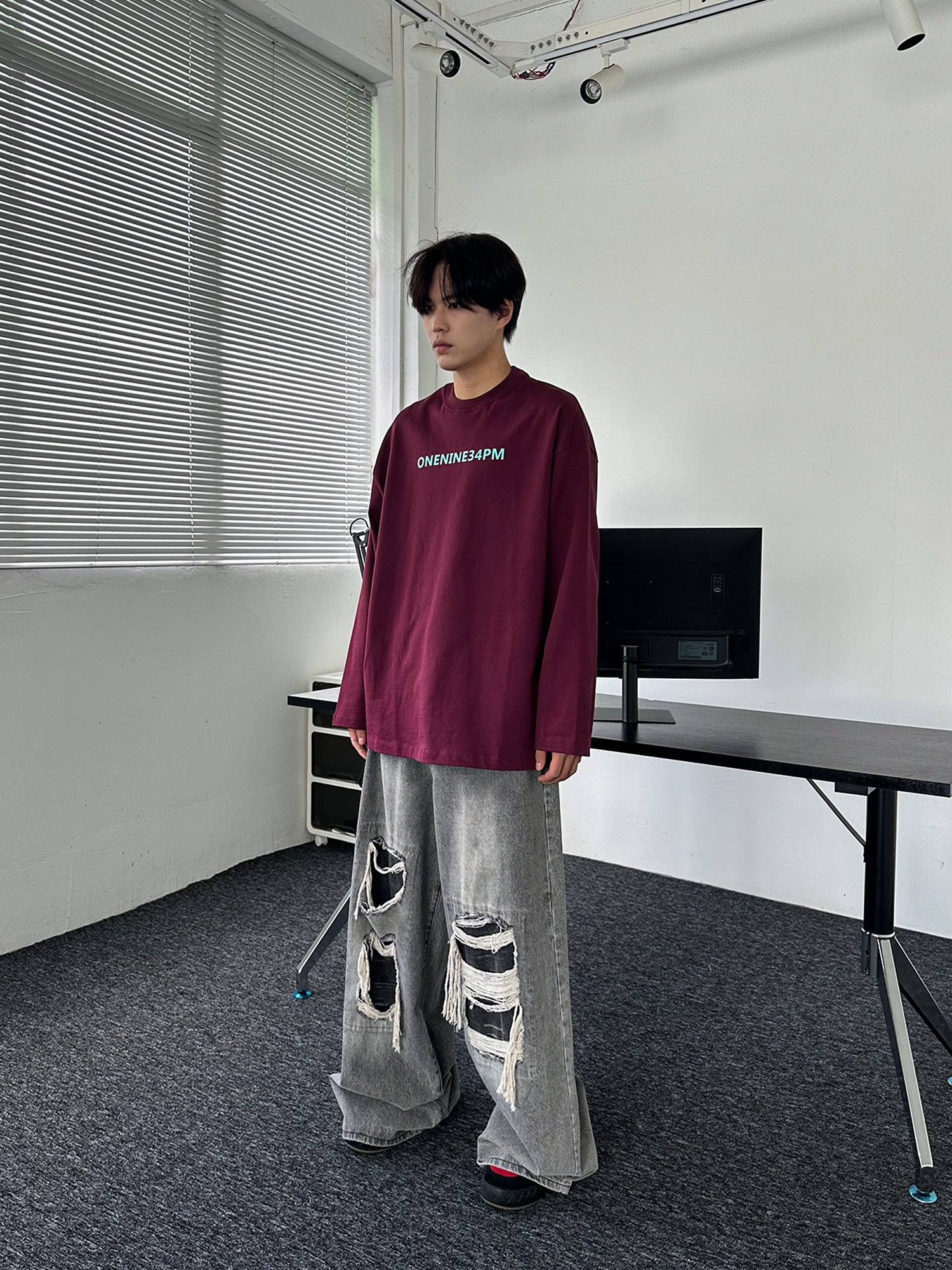 QS951A print L/S tee