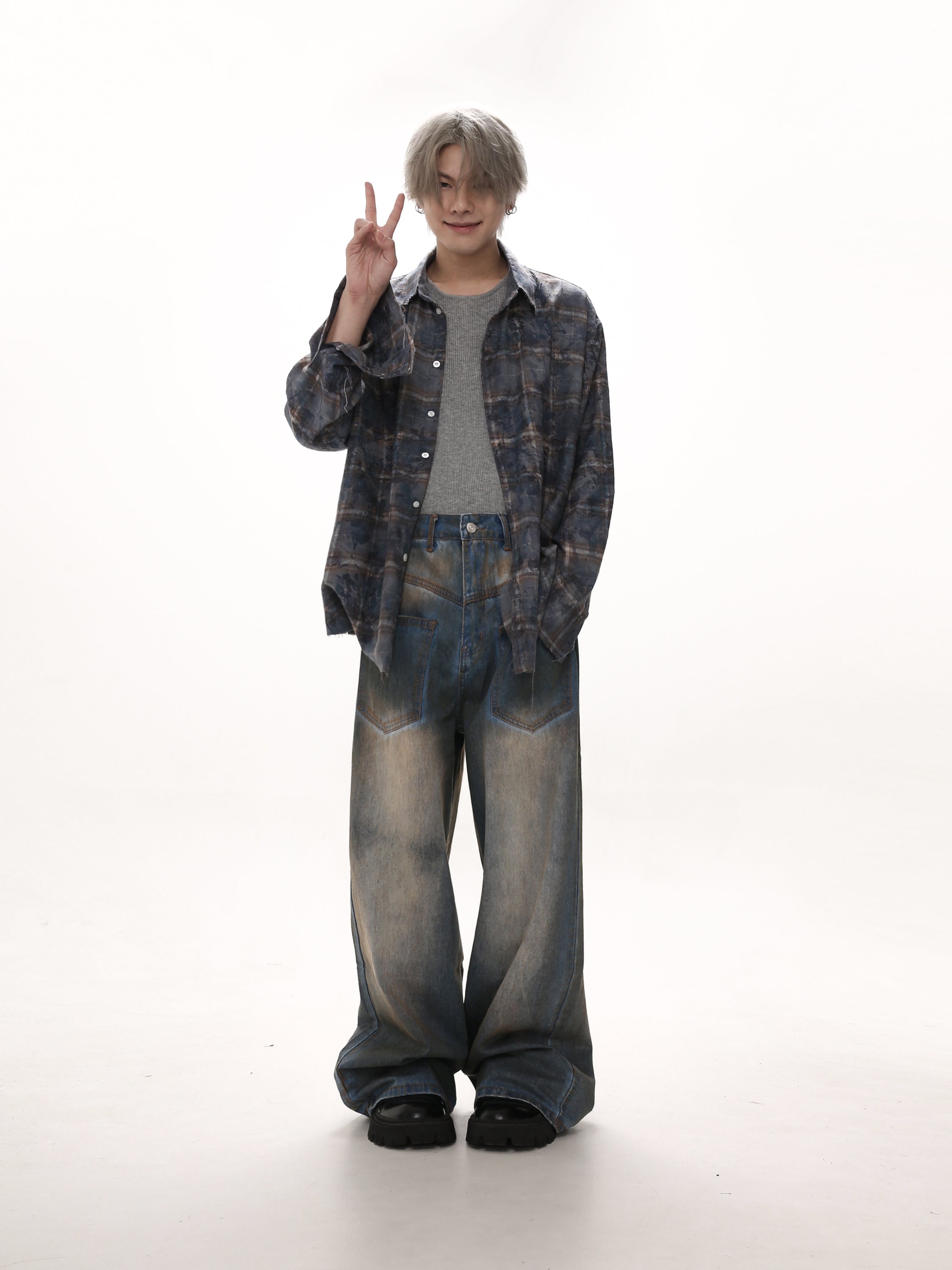 QS416A wash loose denim