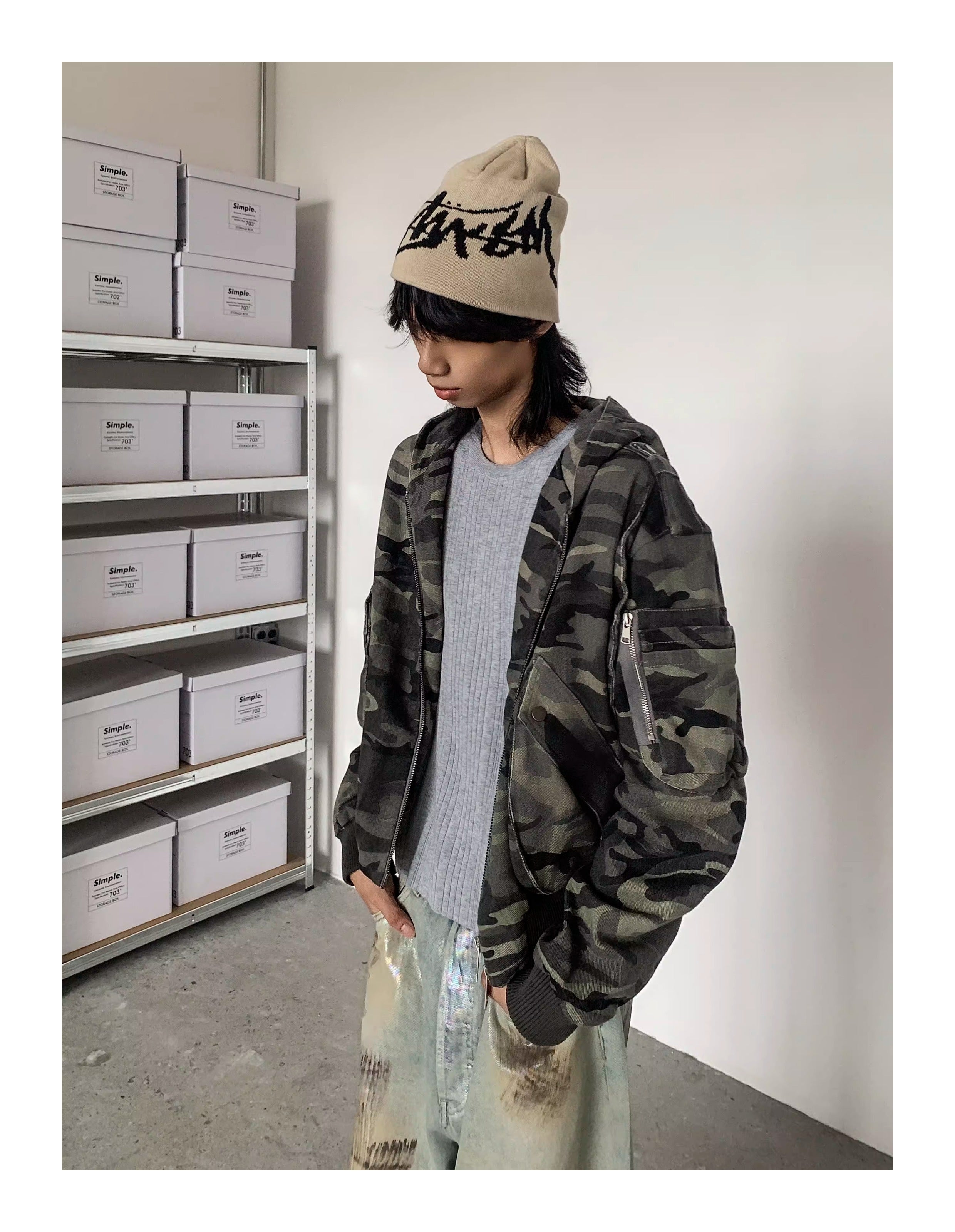 QS614B camouflage hoodie