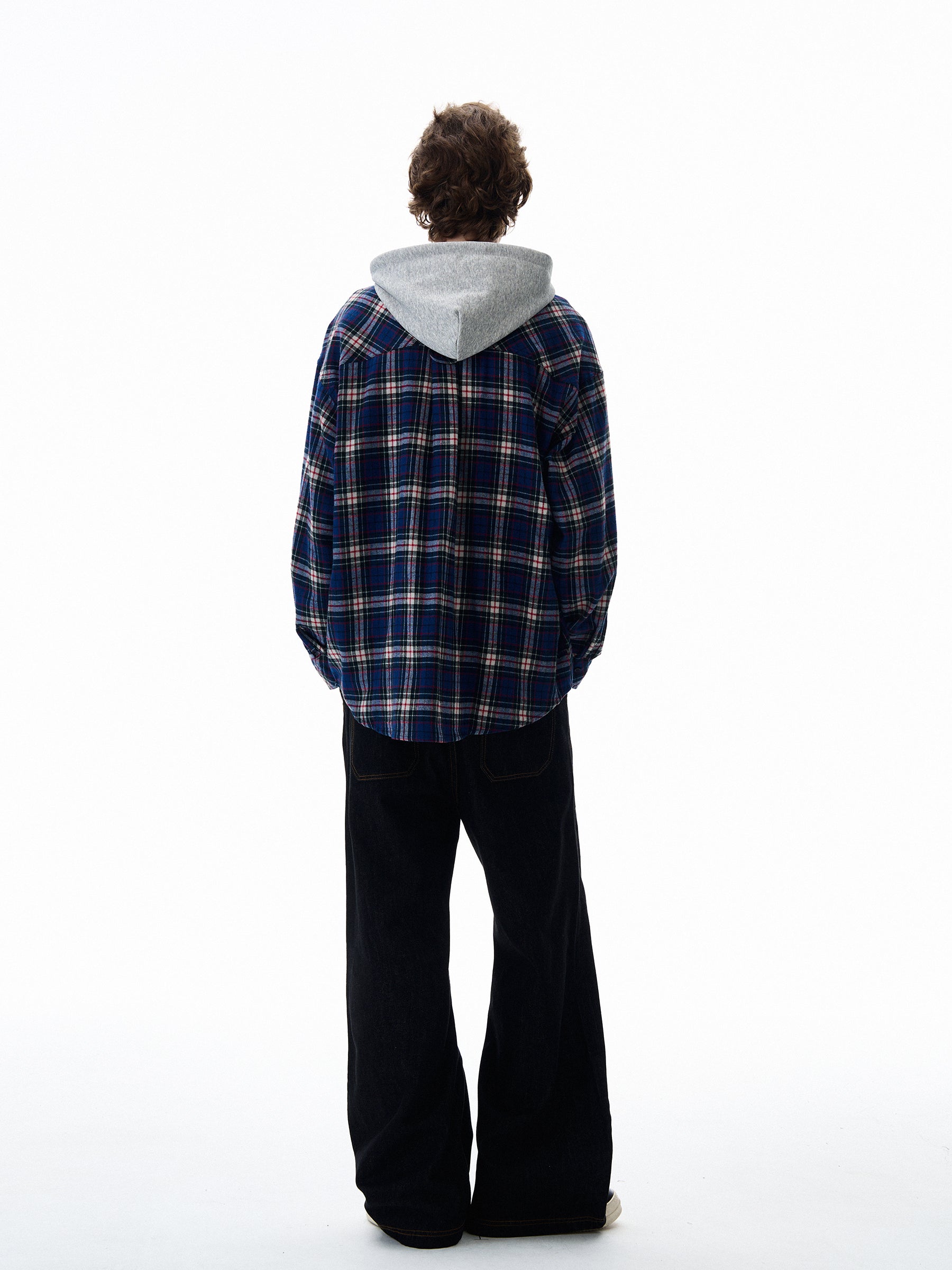 QS598B hoodie check shirts