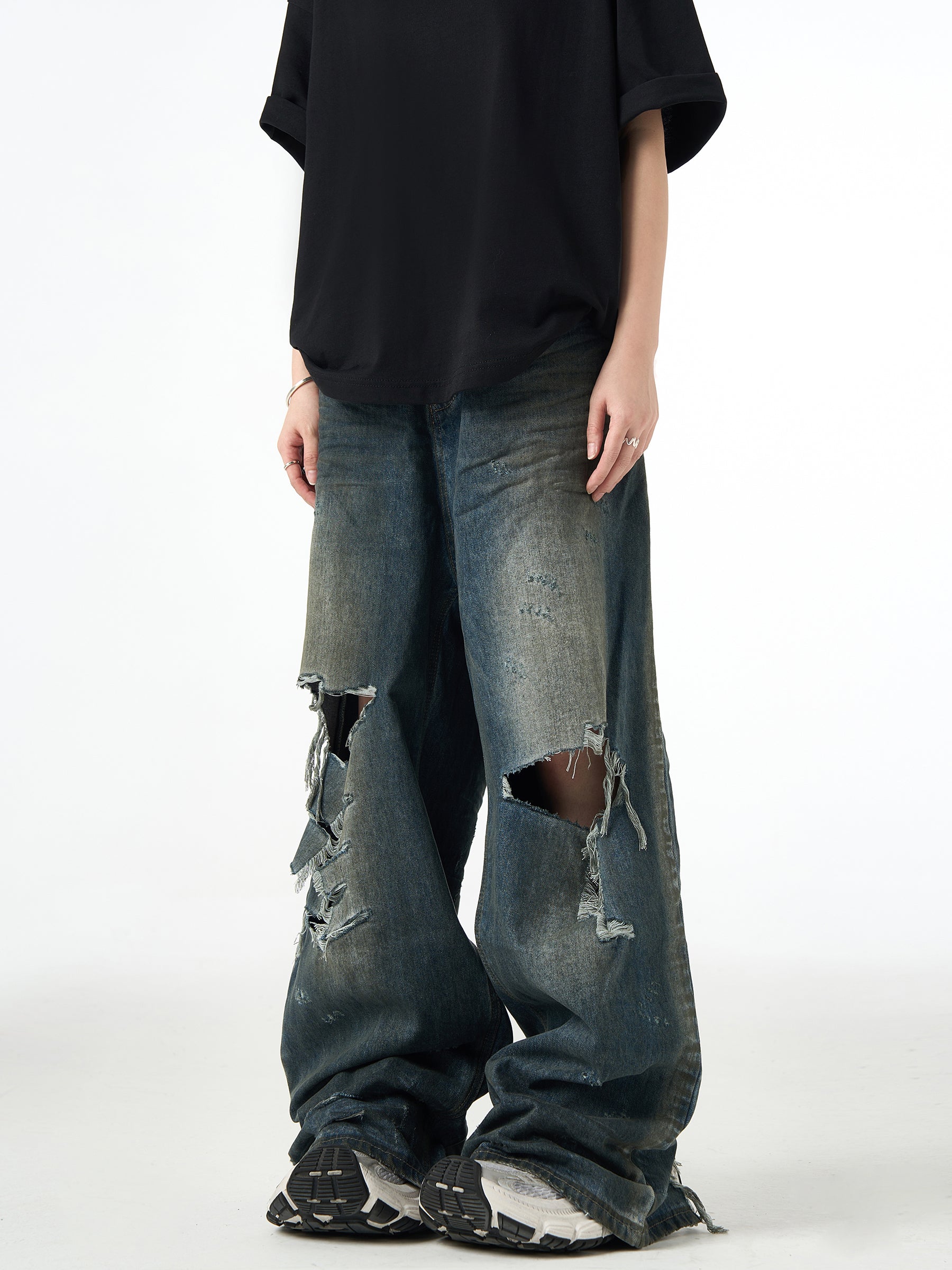 QS013B damage denim