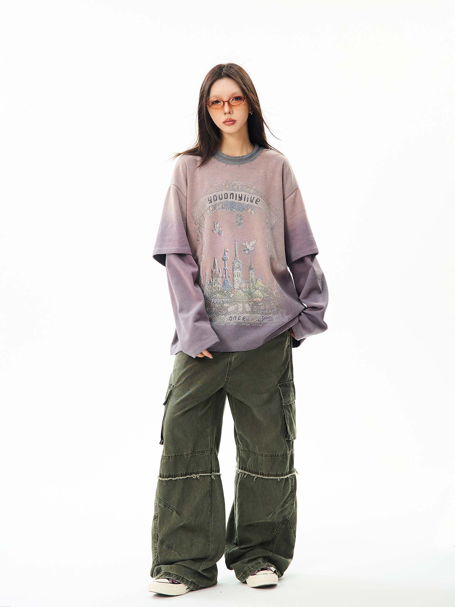 QS976A layered L/S tee