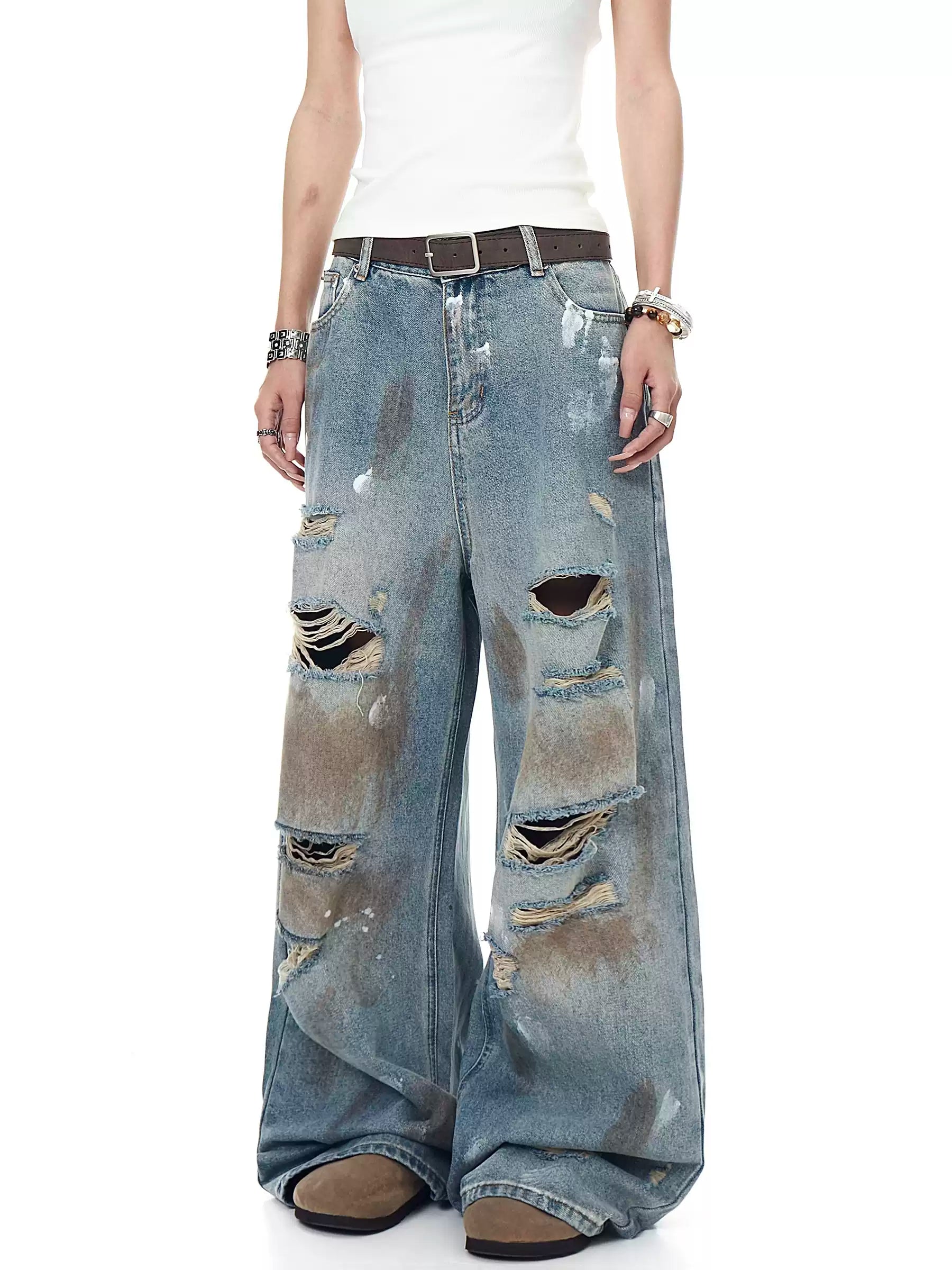QS555B damage denim