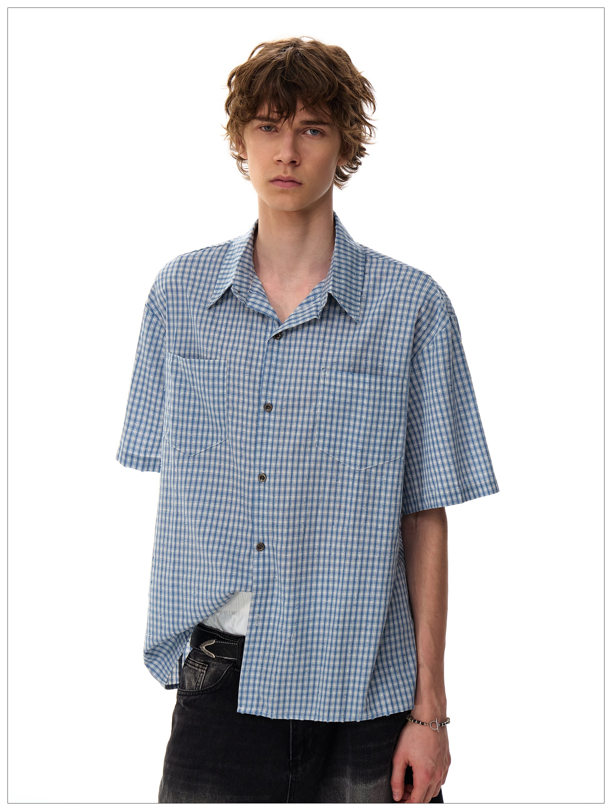QS588B check shirts