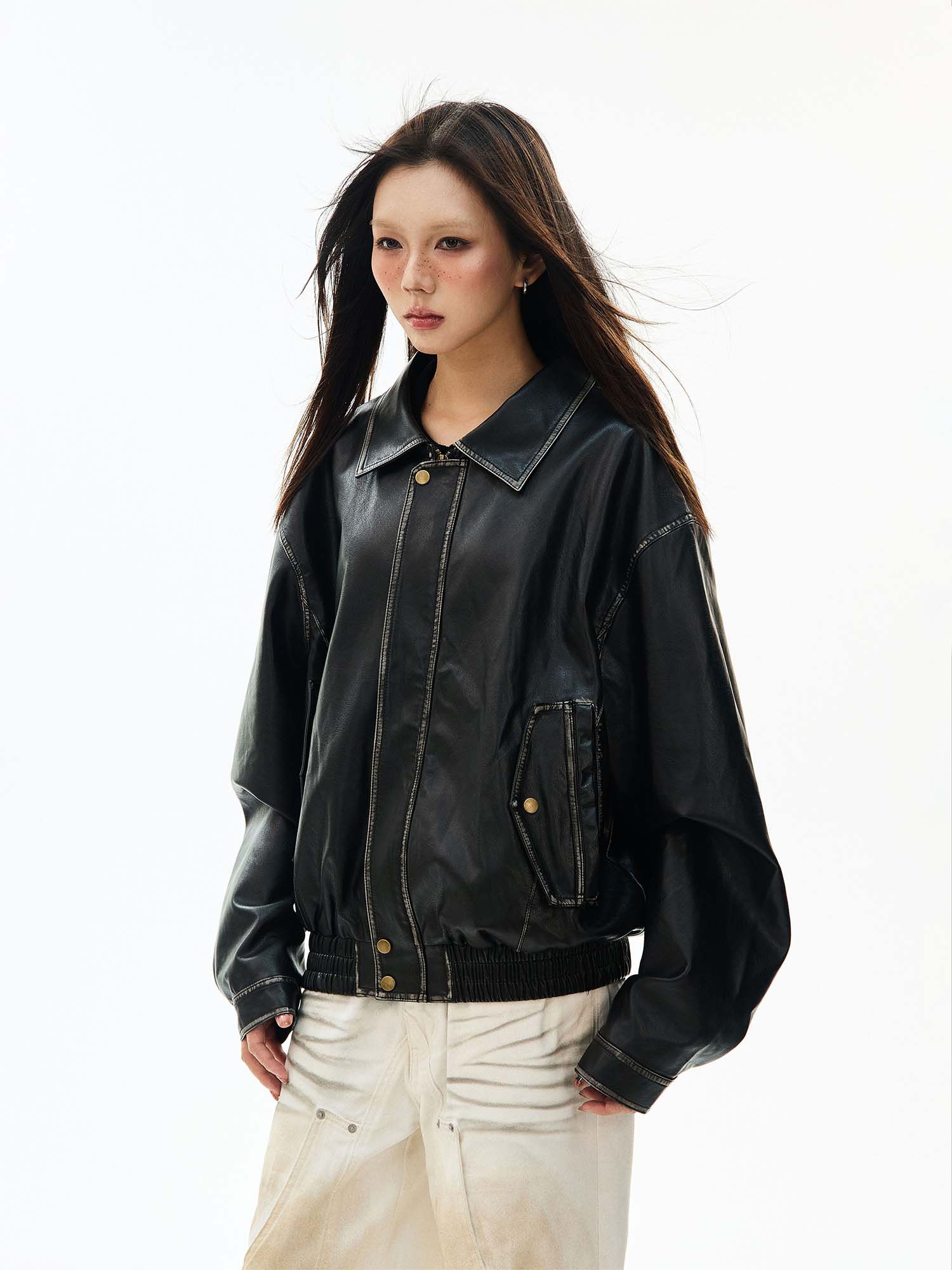 QS994A leather jacket