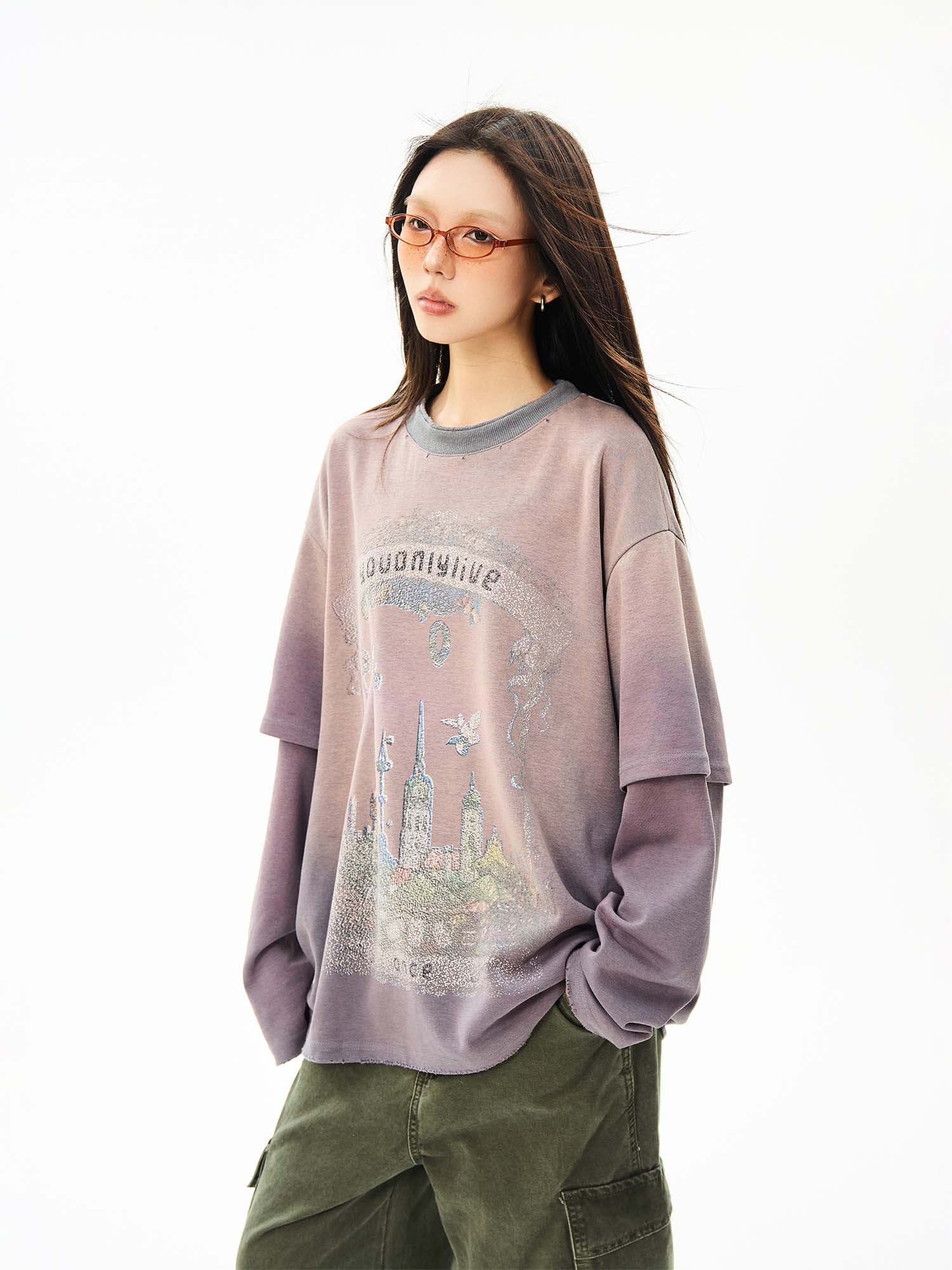 QS976A layered L/S tee