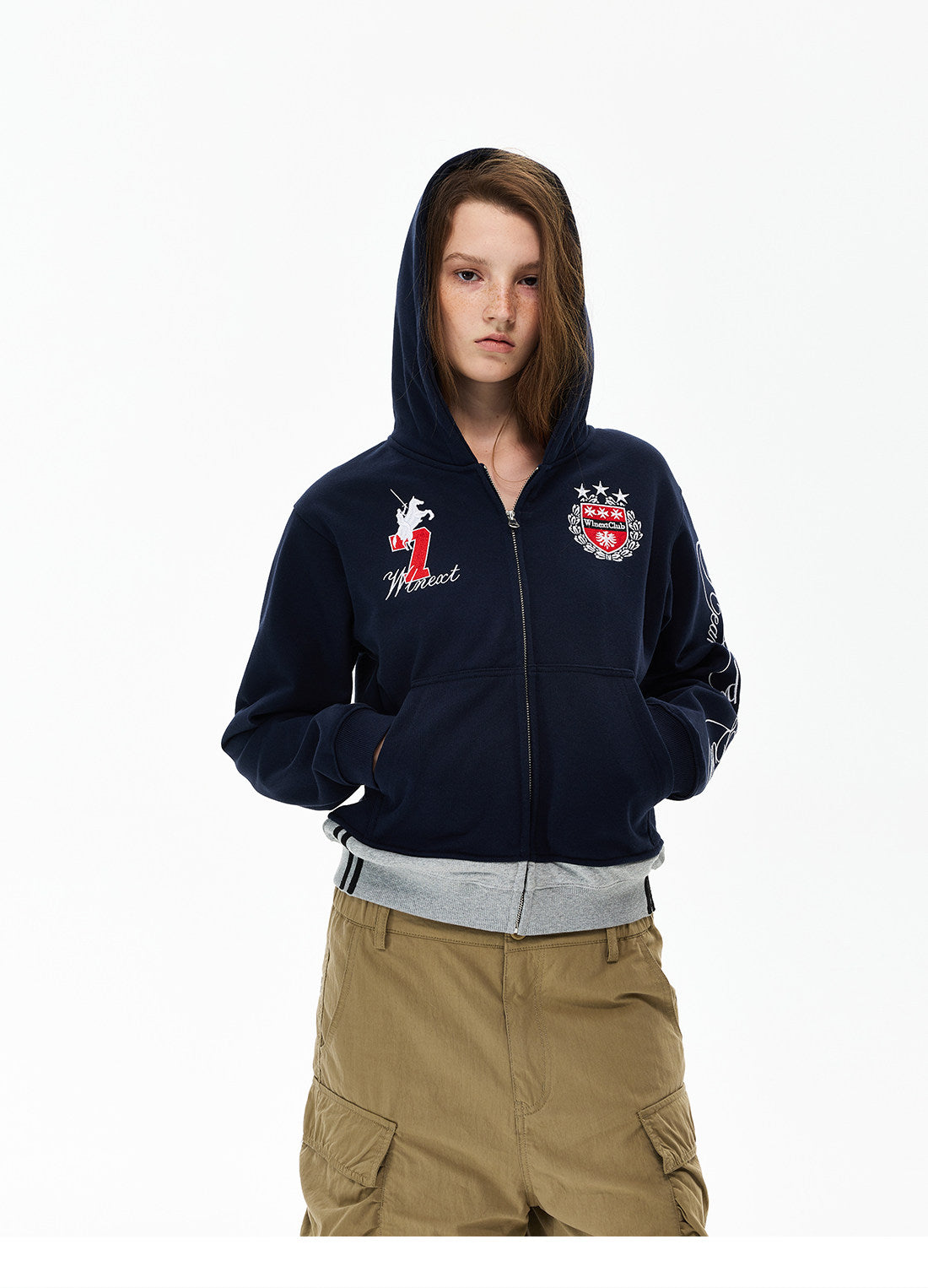 QS895B zip hoodie
