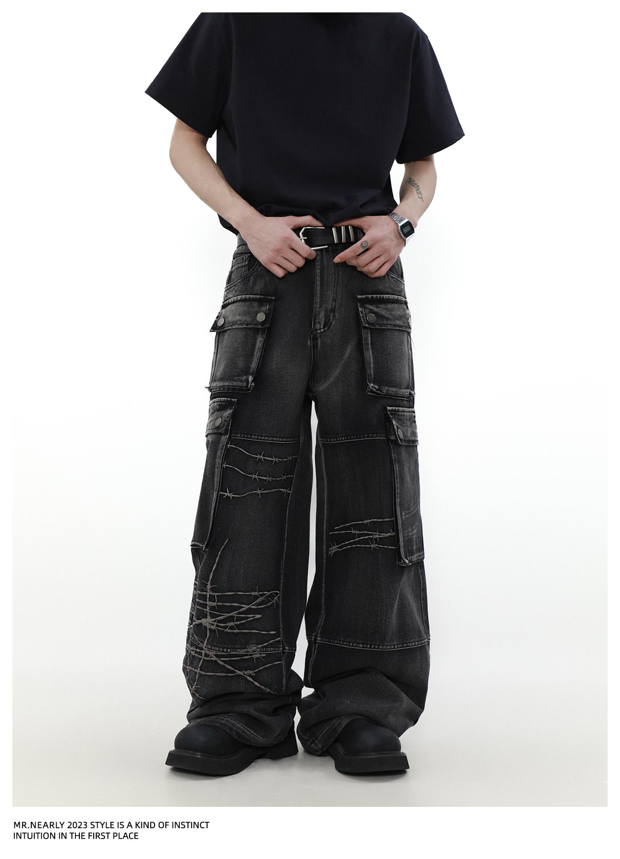 QS359A multi pocket pants