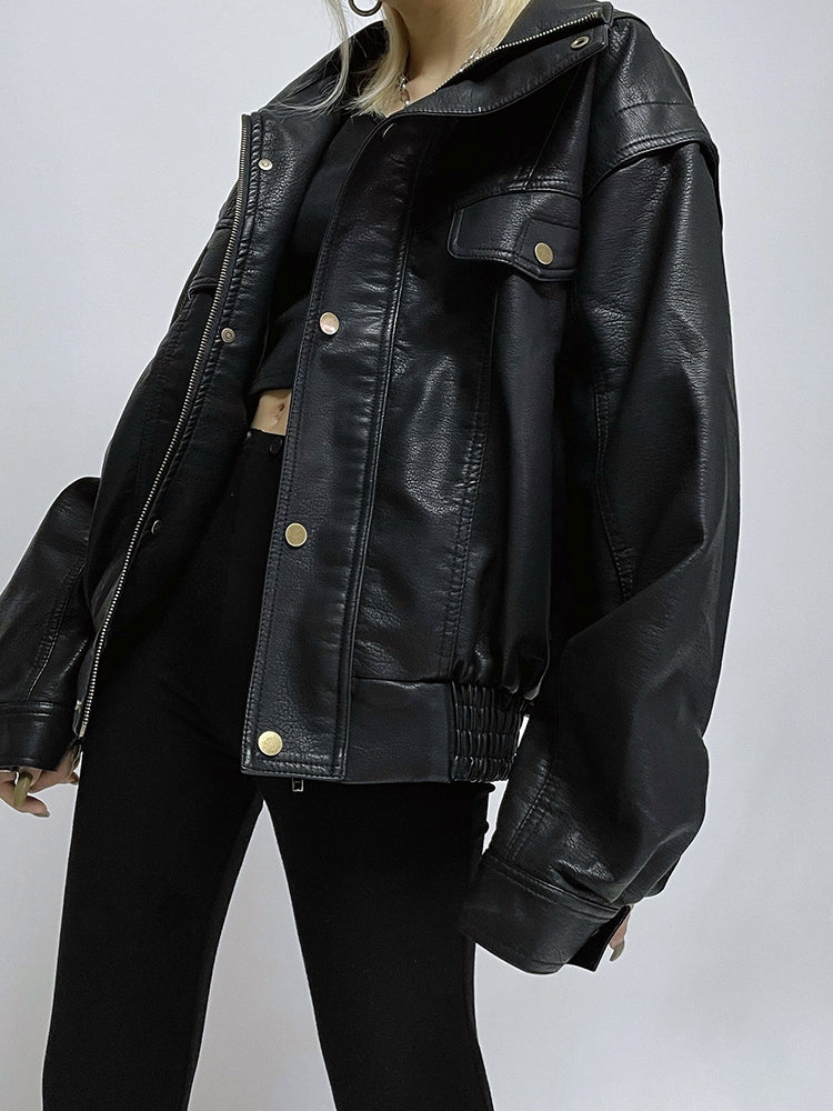 QS243B leather jacket