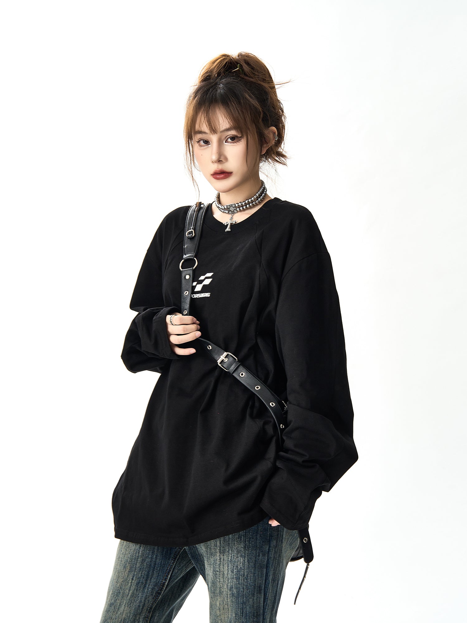 QS859A print L/S tee