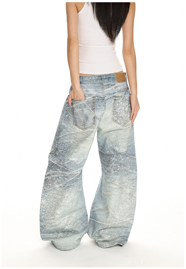 QS733B rhinestone denim