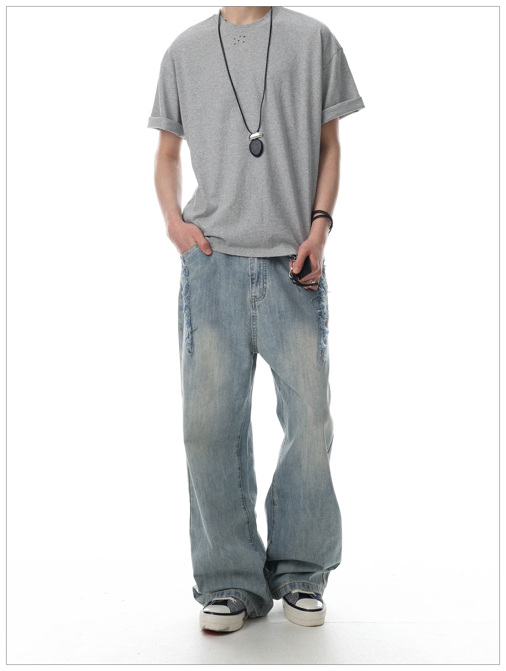 QS762B wash denim