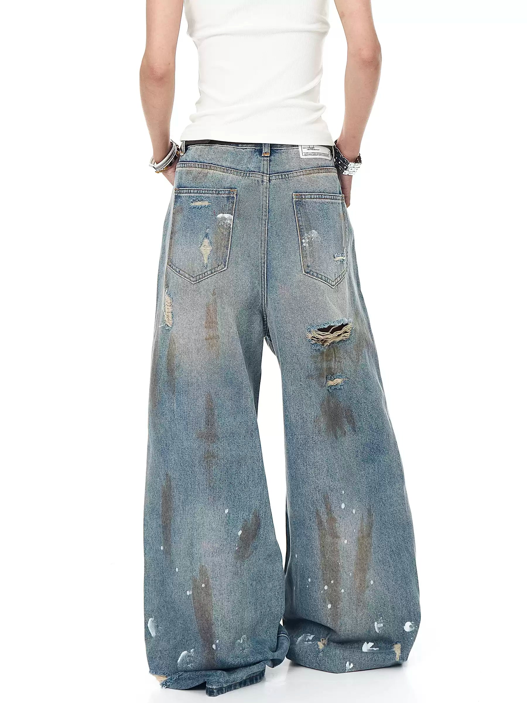 QS555B damage denim