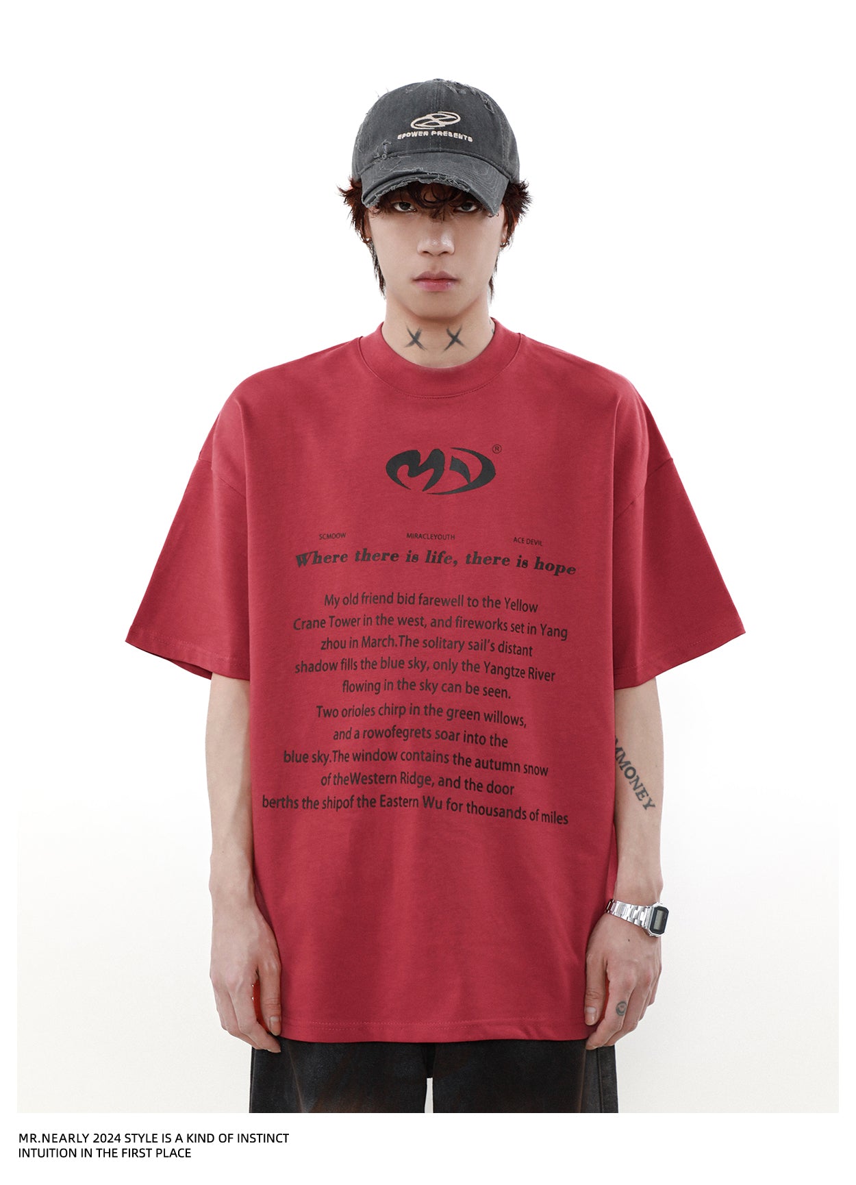 QS612A letter print tee