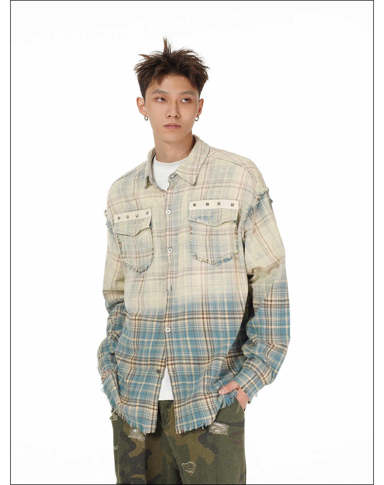 QS984A check shirts