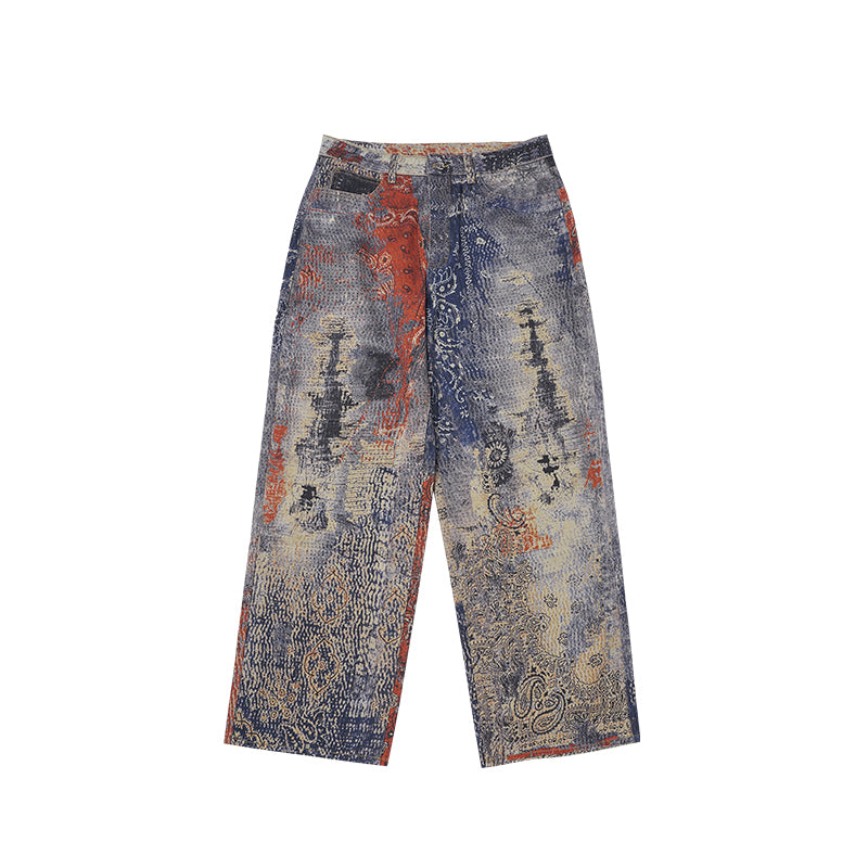 QS200B print denim