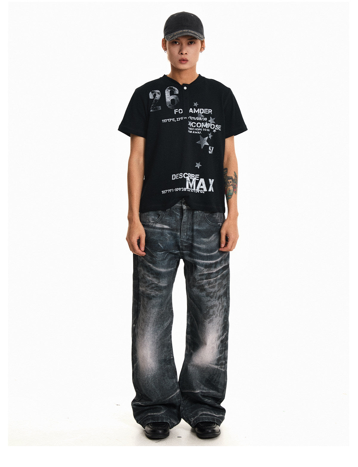 QS747B wash denim