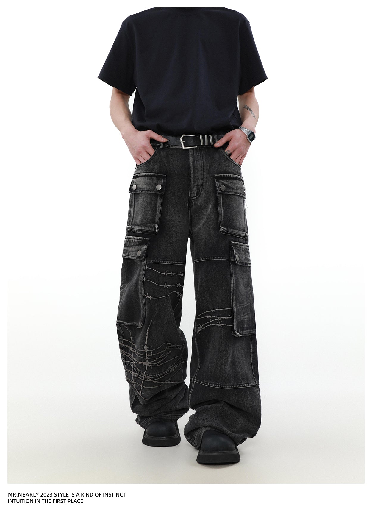 QS359A multi pocket pants