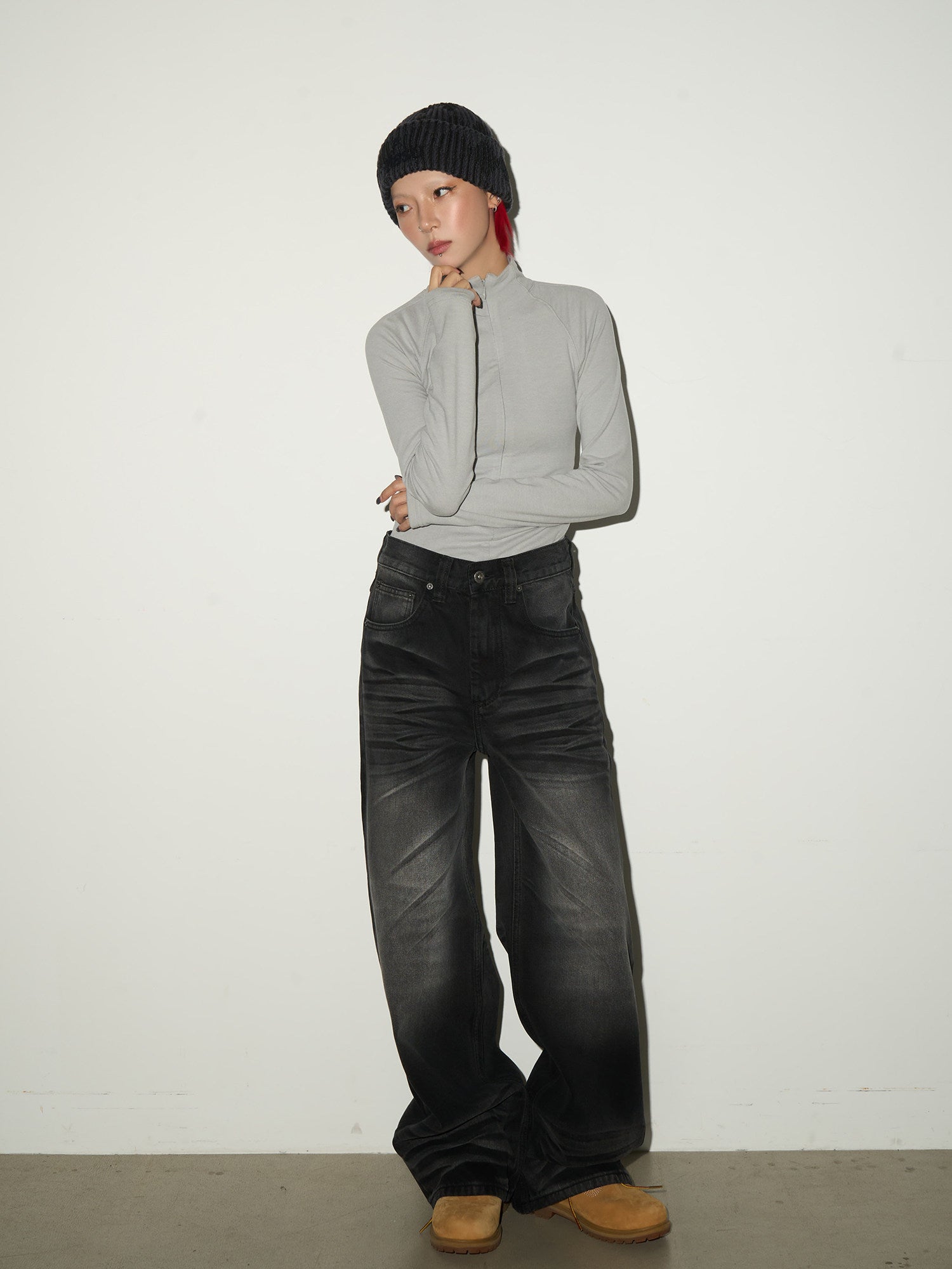 QS740B wash denim