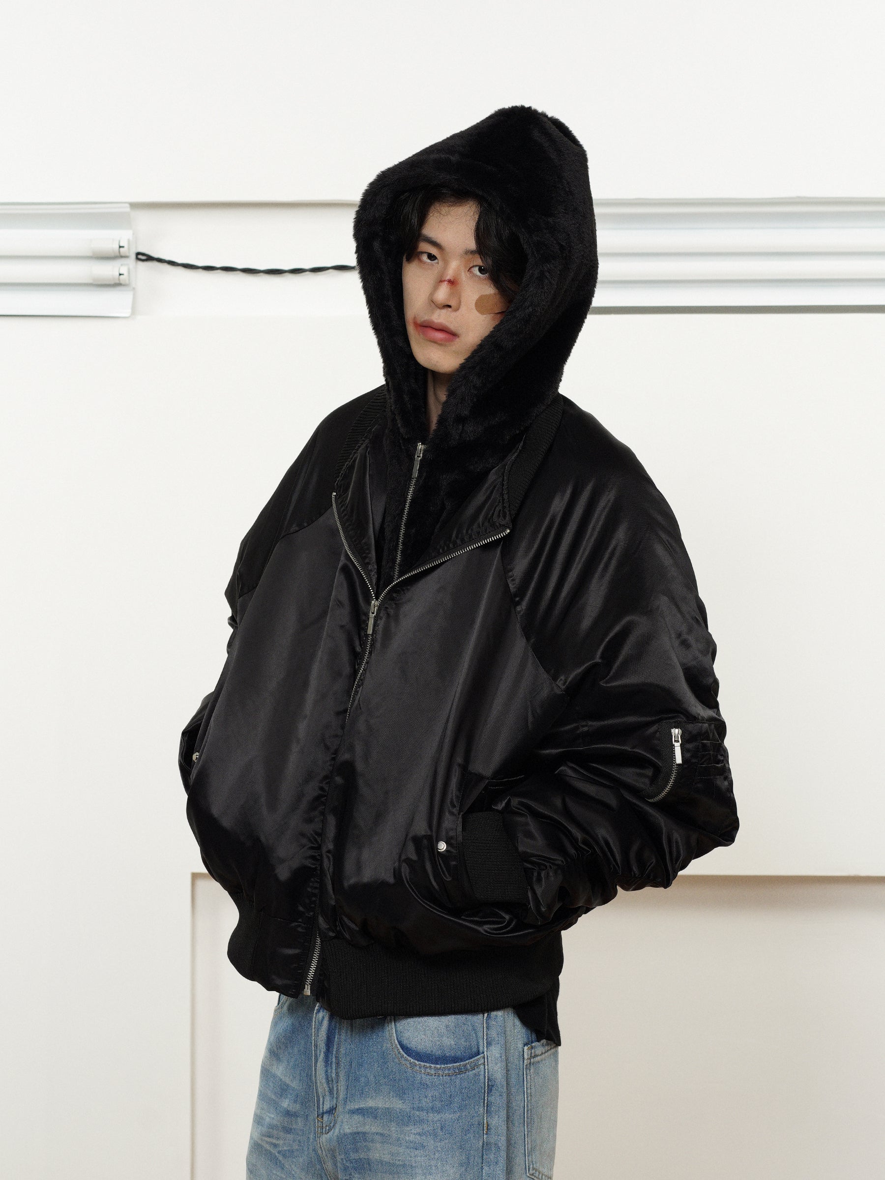 QS146B hoodie bomber jacket