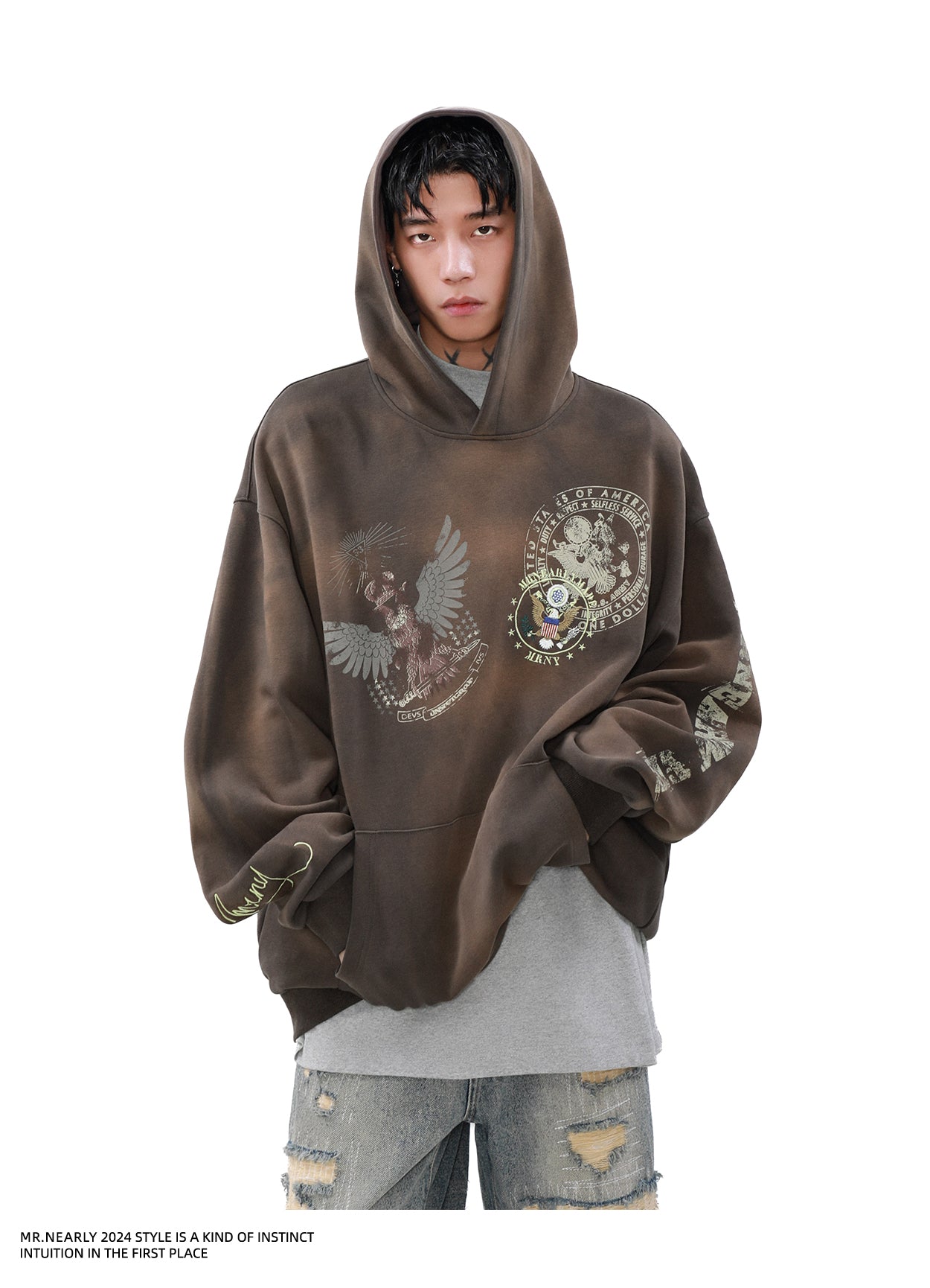 QS886A dirty hoodie