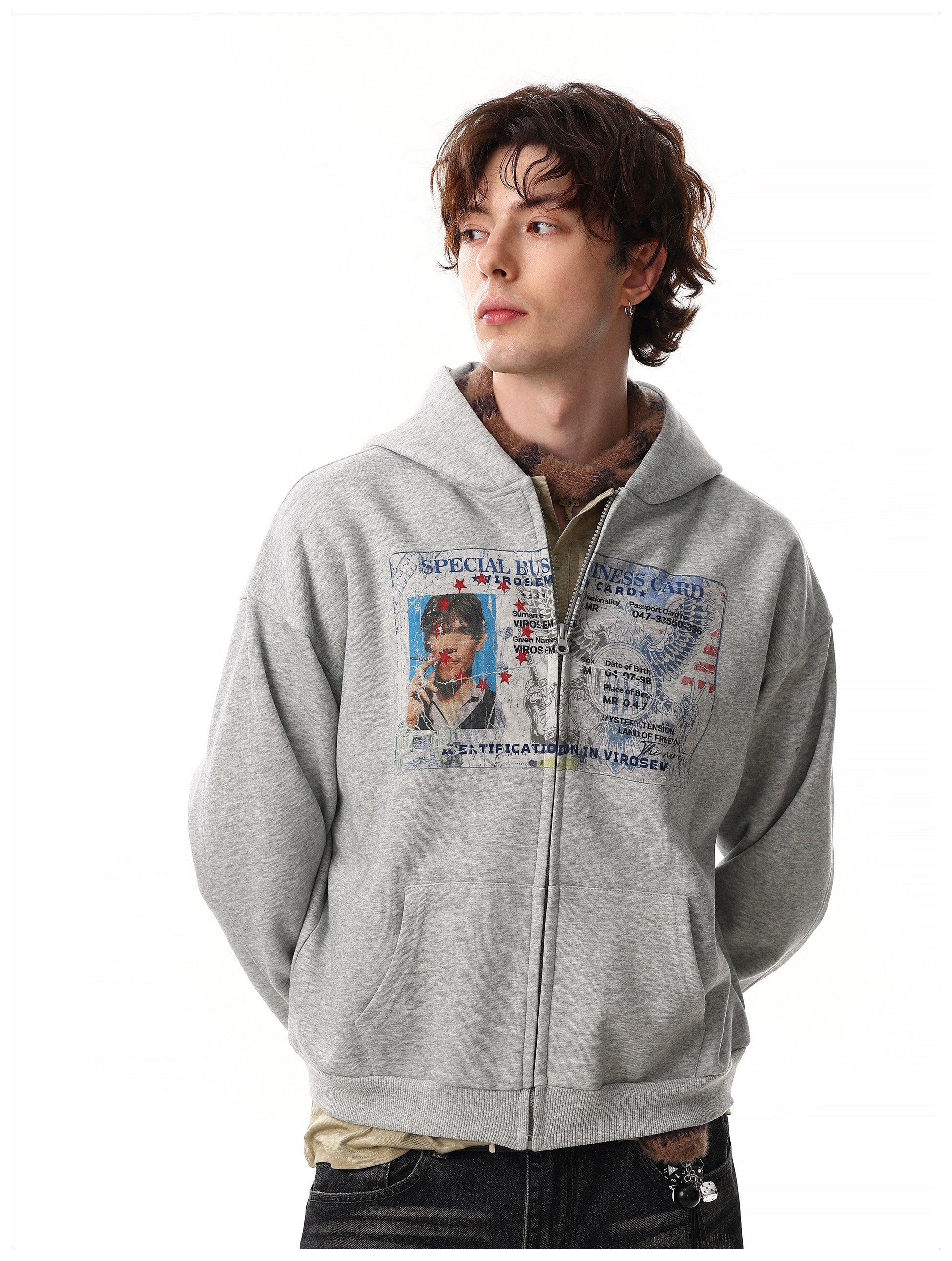 QS693B zip hoodie